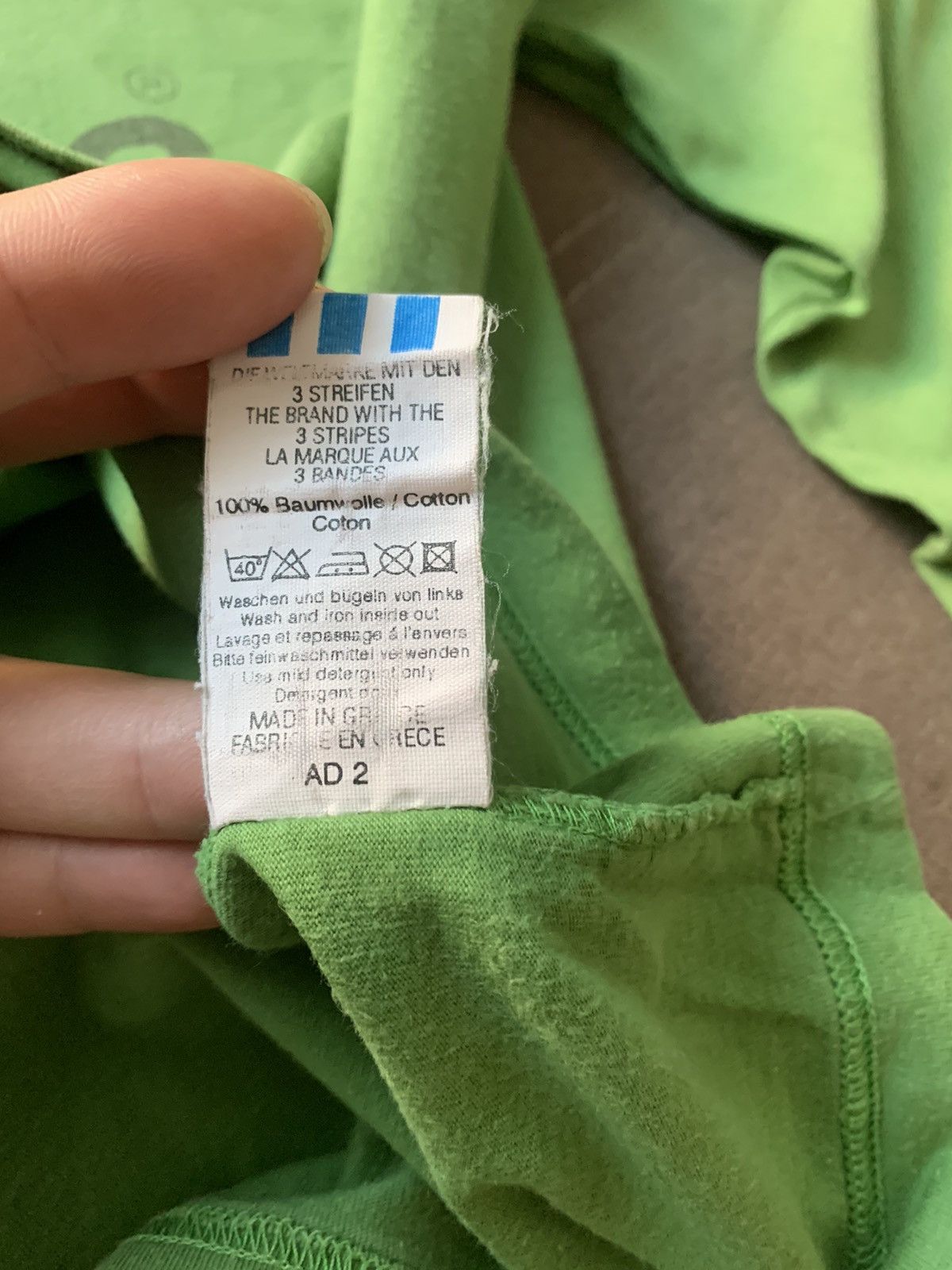 Adidas Vintage 90s Adidas Big Logo longsleeve Green T-Shirt Size US L / EU 52-54 / 3 - 6 Thumbnail
