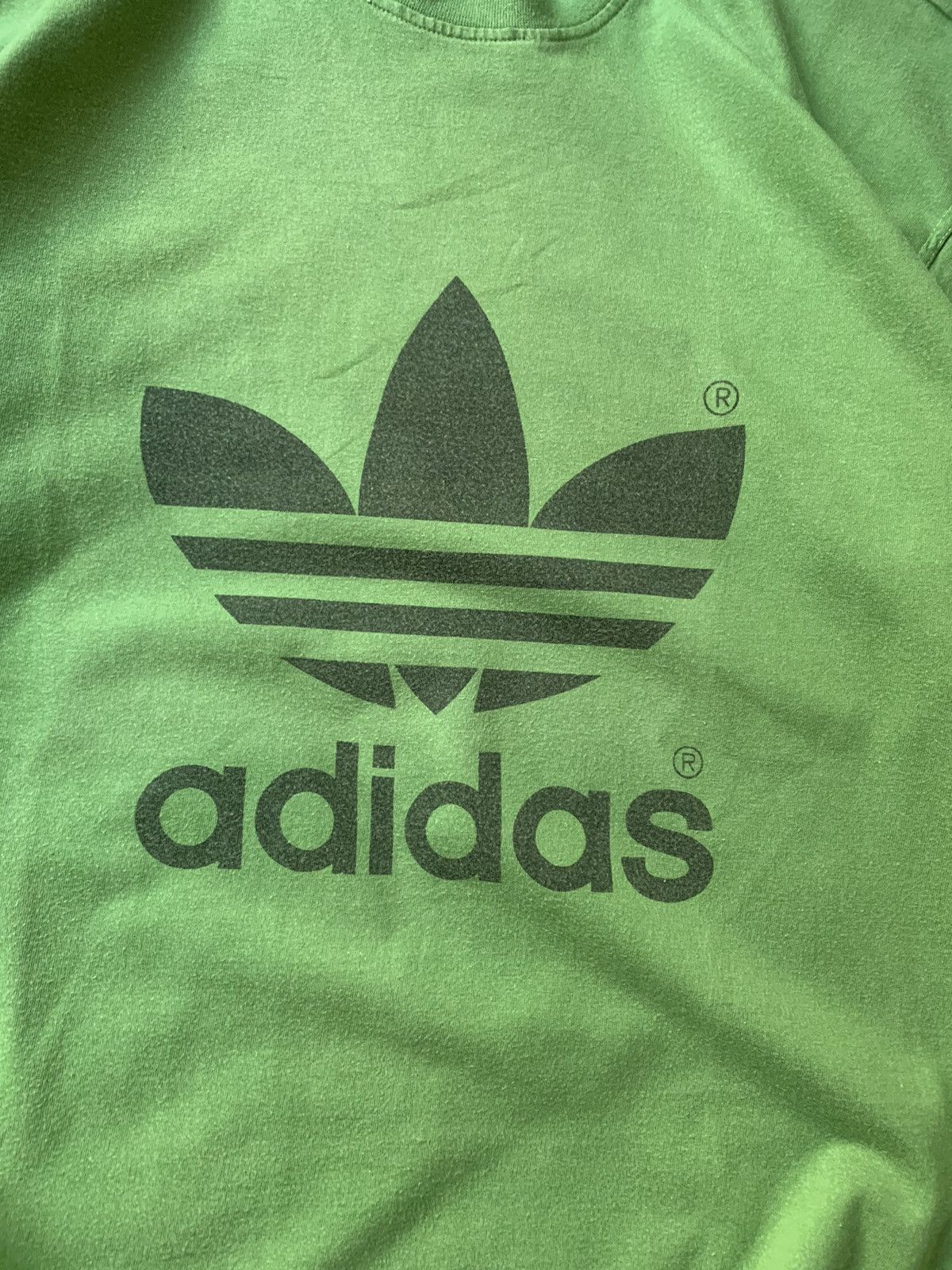 Adidas Vintage 90s Adidas Big Logo longsleeve Green T-Shirt Size US L / EU 52-54 / 3 - 2 Thumbnail