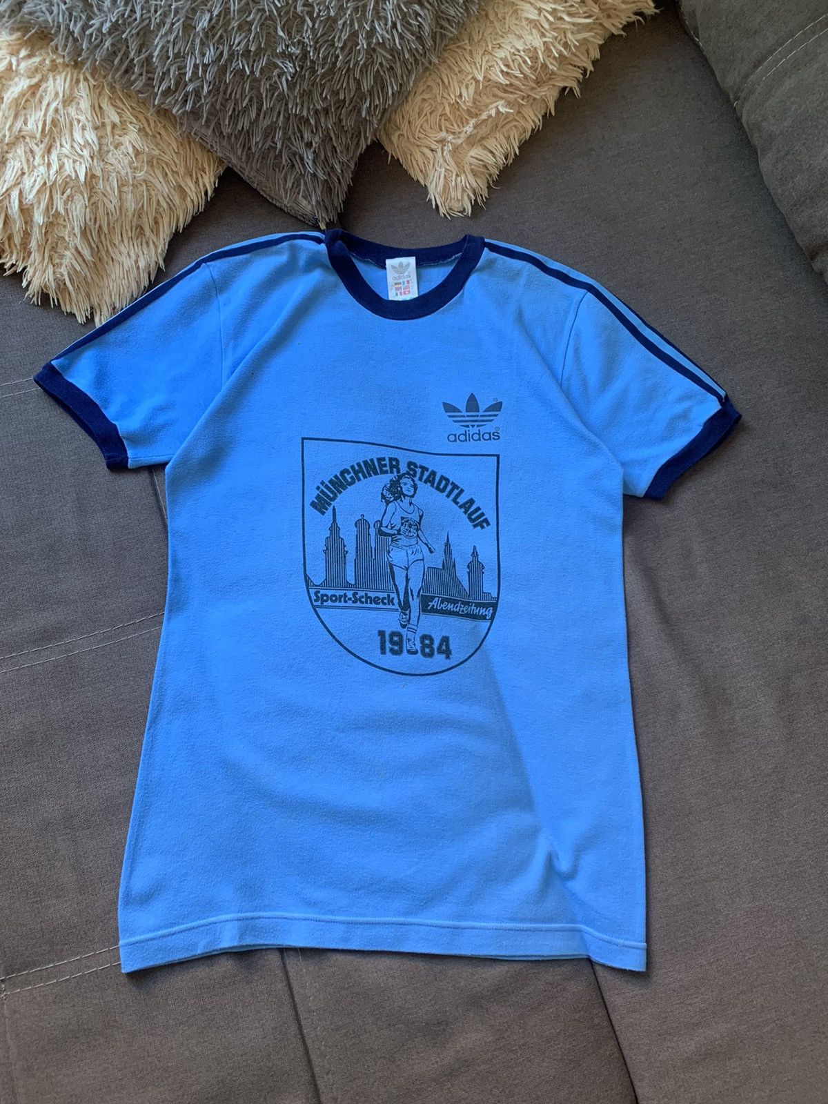 Adidas adidas trikot 1984 Shirt München Vintage Oldschool Retro 80 Size US M / EU 48-50 / 2 - 1 Thumbnail