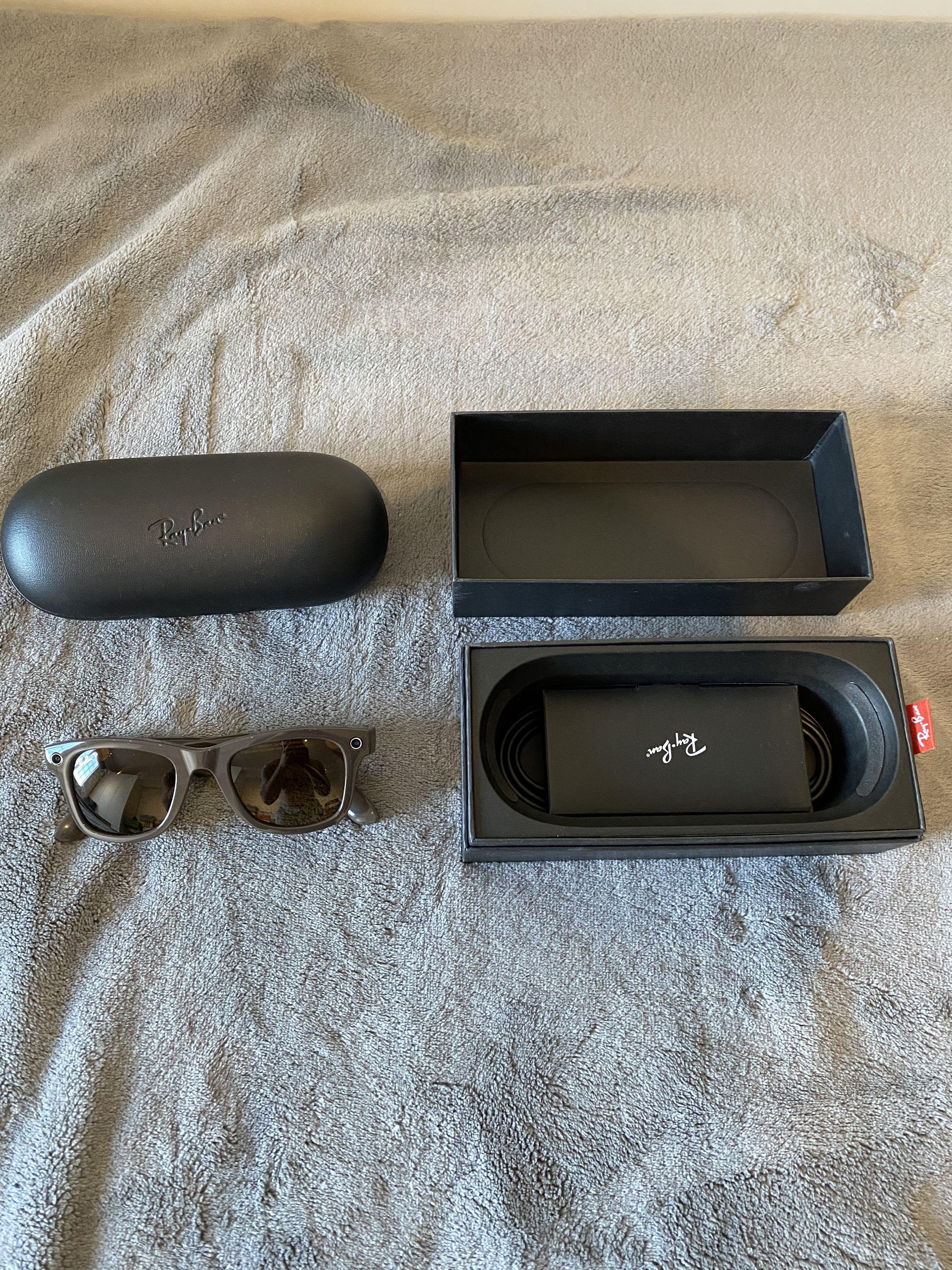 image of Rayban Stories Wayfarer in Brown, Men's