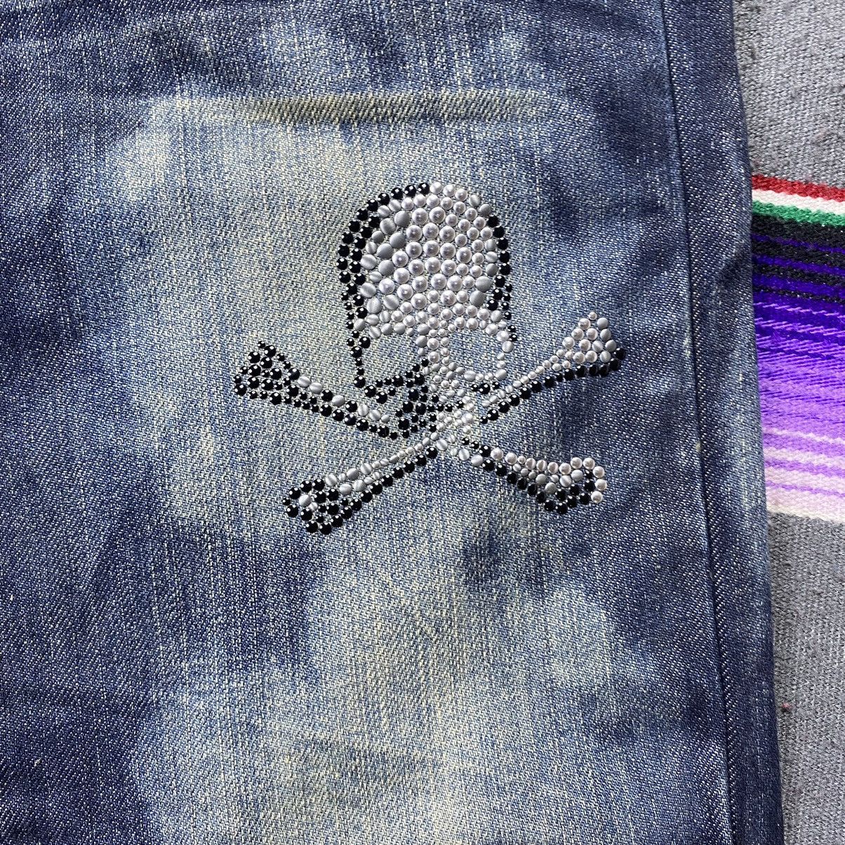 Hysteric Glamour Vintage Semantic Design Skull Distressed Denim Size US 33 - 6 Thumbnail