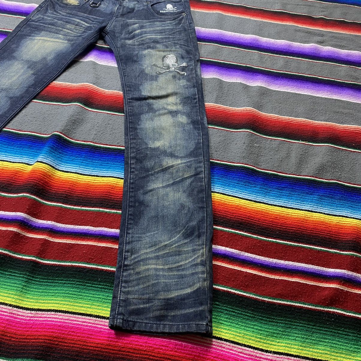 Hysteric Glamour Vintage Semantic Design Skull Distressed Denim Size US 33 - 8 Thumbnail