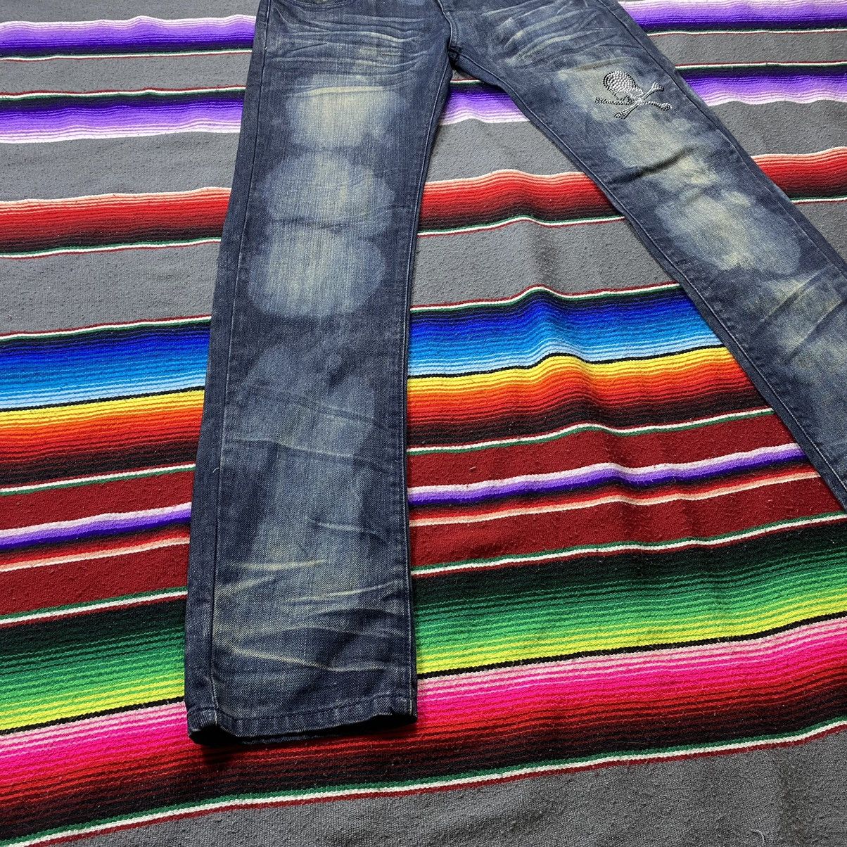 Hysteric Glamour Vintage Semantic Design Skull Distressed Denim Size US 33 - 7 Thumbnail