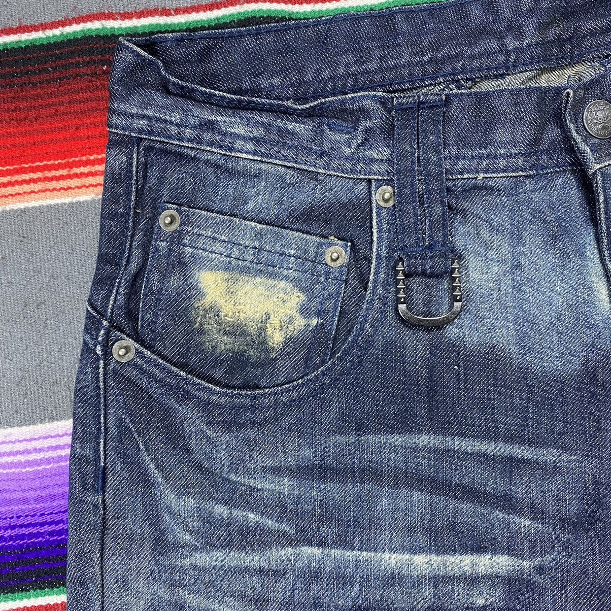 Hysteric Glamour Vintage Semantic Design Skull Distressed Denim Size US 33 - 5 Thumbnail