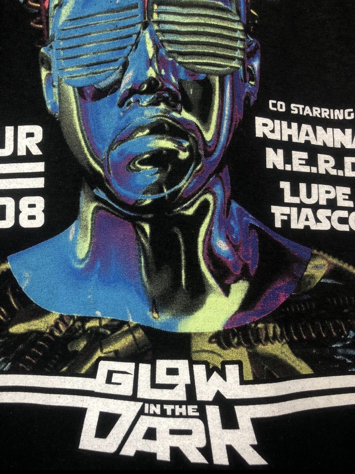 Kanye West × Rap Tees Vintage Kanye West Glow In The Dark Tour 2008 Size US M / EU 48-50 / 2 - 7 Thumbnail