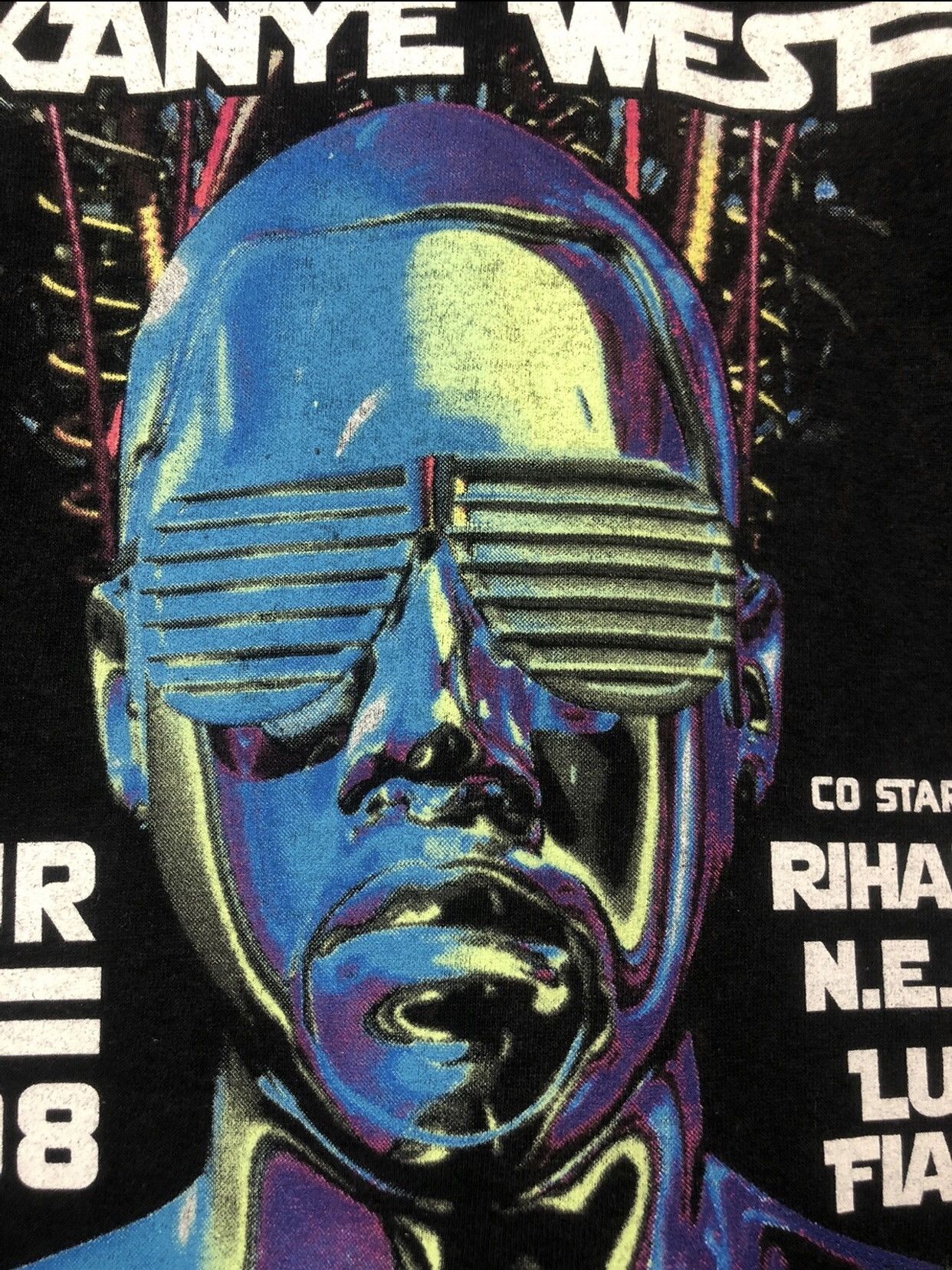 Kanye West × Rap Tees Vintage Kanye West Glow In The Dark Tour 2008 Size US M / EU 48-50 / 2 - 9 Thumbnail