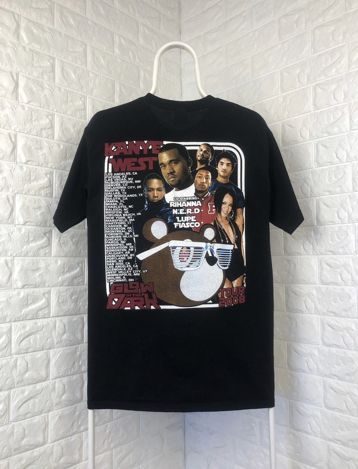 Kanye West × Rap Tees Vintage Kanye West Glow In The Dark Tour 2008 Size US M / EU 48-50 / 2 - 1 Thumbnail