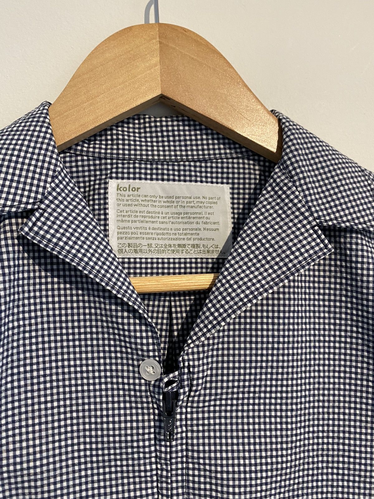 Kolor Kolor Gingham Seersucker Zip Shirt Size US S / EU 44-46 / 1 - 2 Thumbnail