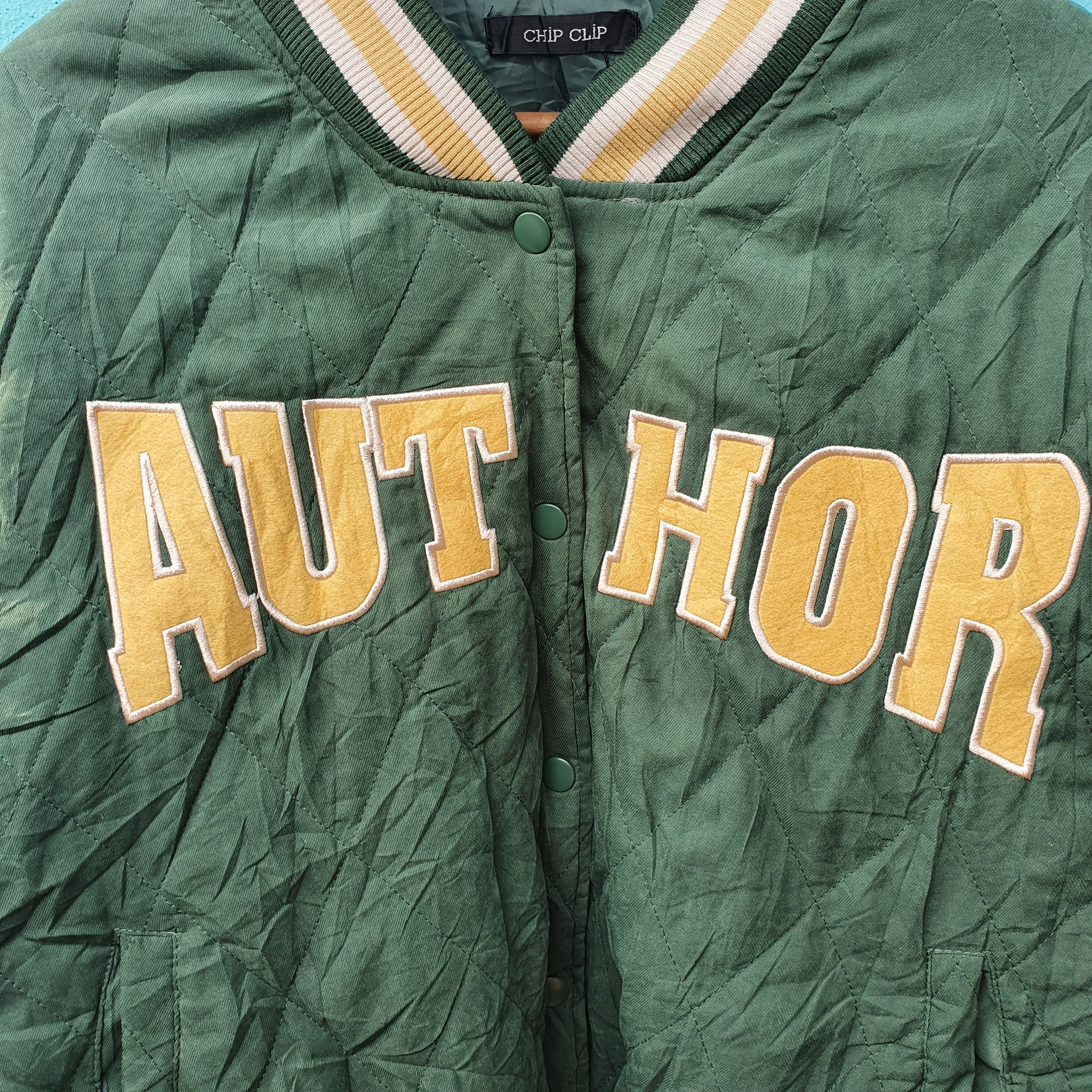 Japanese Brand VARSITY JACKET SPELLOUT BY CHIP CLIP Size L / US 10 / IT 46 - 3 Thumbnail