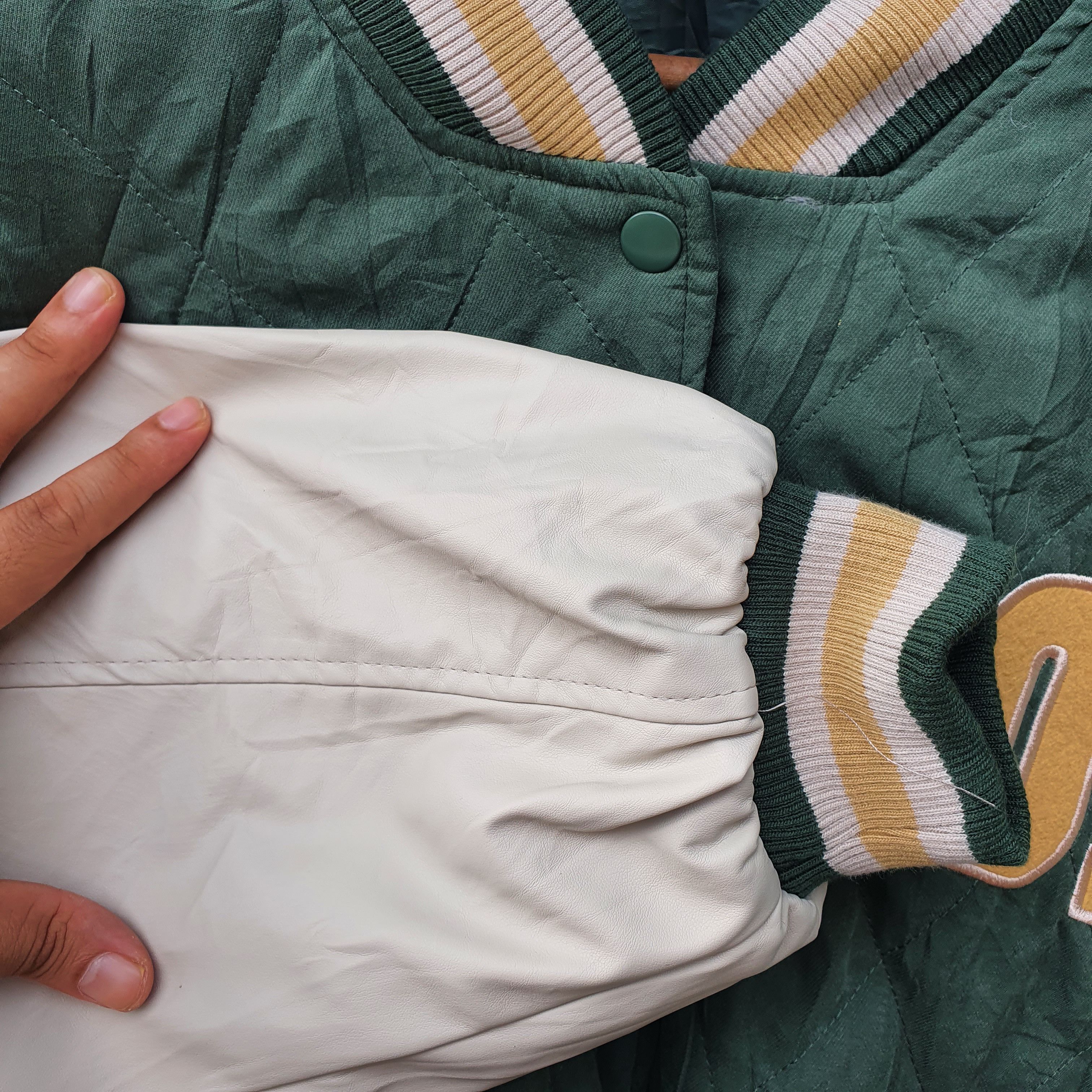 Japanese Brand VARSITY JACKET SPELLOUT BY CHIP CLIP Size L / US 10 / IT 46 - 4 Thumbnail