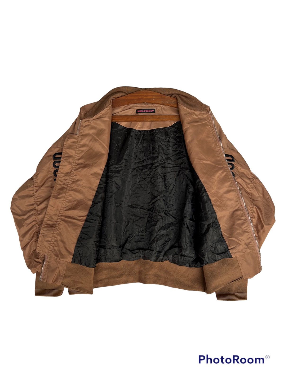 Japanese Brand BOMBER JACKET SPELL OUT COVERED IN MOOD Size XXL / US 16-18 / IT 52-54 - 3 Thumbnail