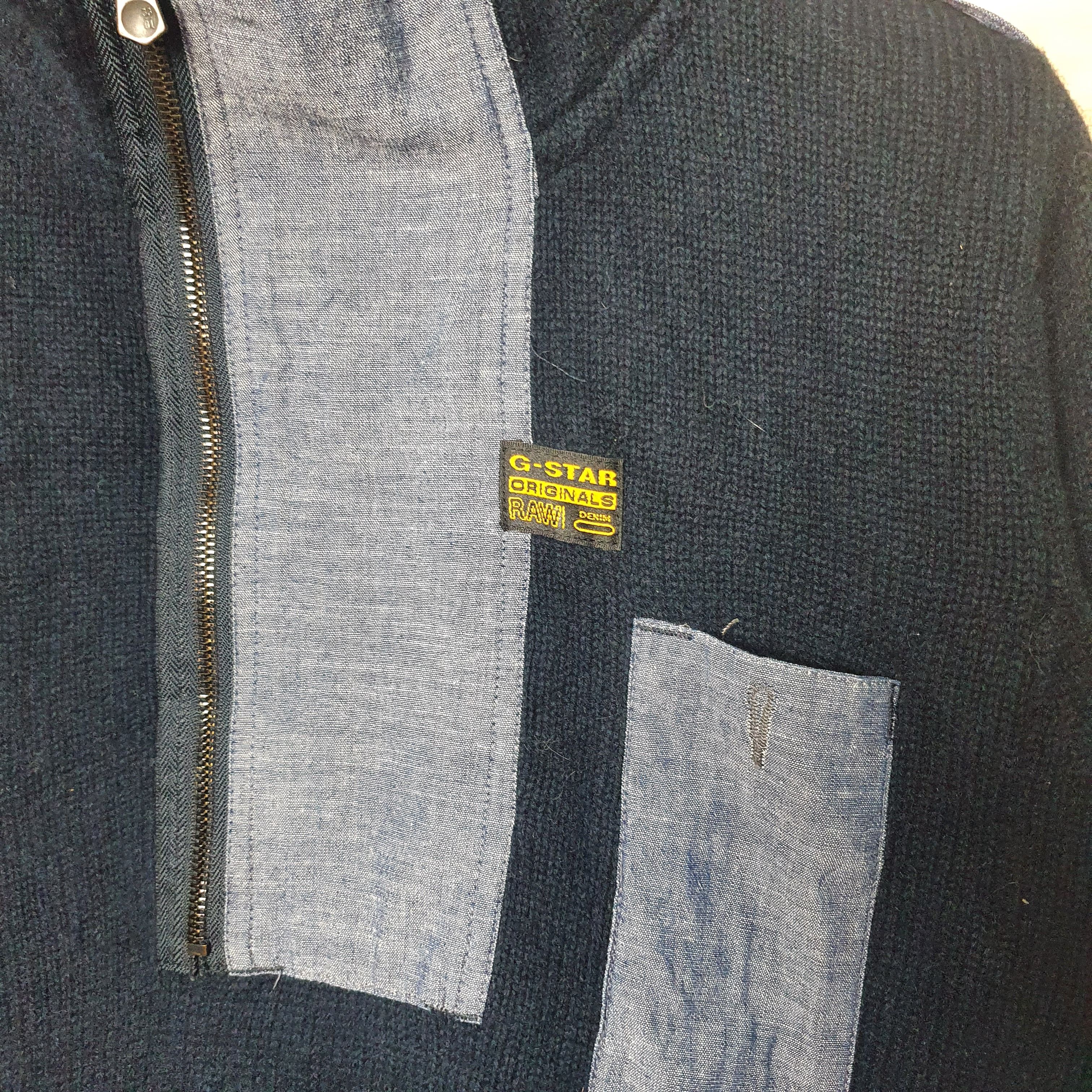 G-Star G-STAR ORIGINAL RAW DENIM HALF ZIPPER HOODIE Size US M / EU 48-50 / 2 - 6 Thumbnail