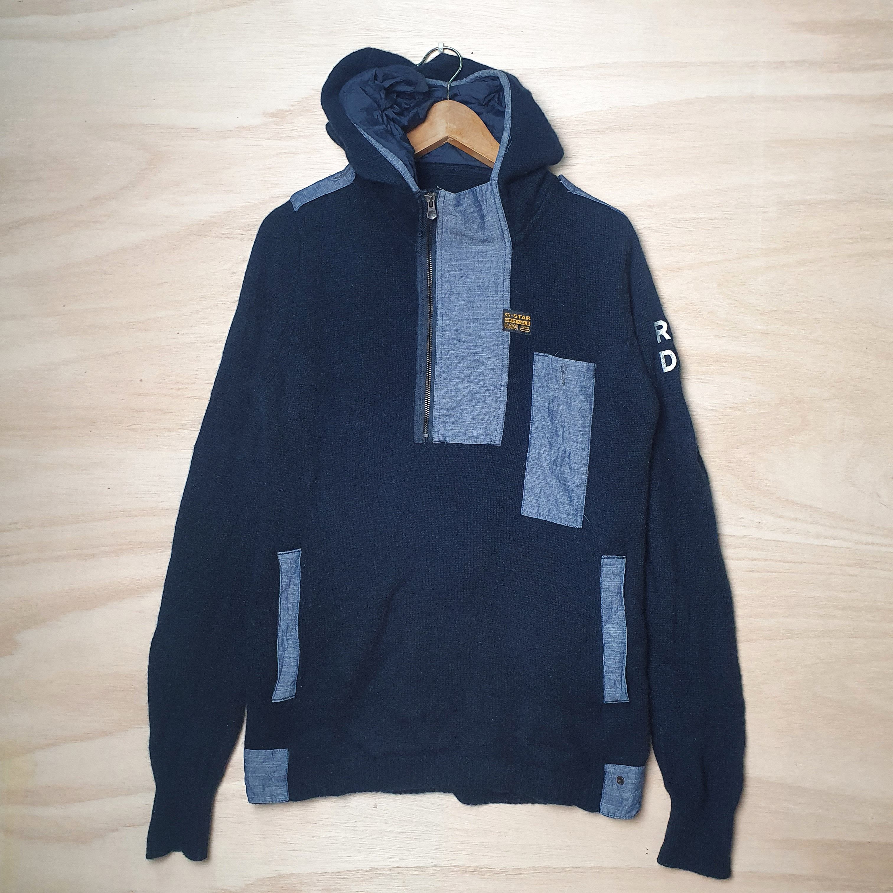 G-Star G-STAR ORIGINAL RAW DENIM HALF ZIPPER HOODIE Size US M / EU 48-50 / 2 - 1 Thumbnail