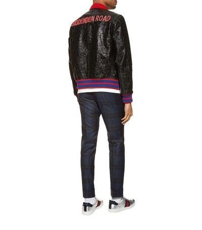 Gucci BNWT ‘Biddenden Road’ Crackled Goat Leather Bomber Jacket Size US S / EU 44-46 / 1 - 8 Thumbnail