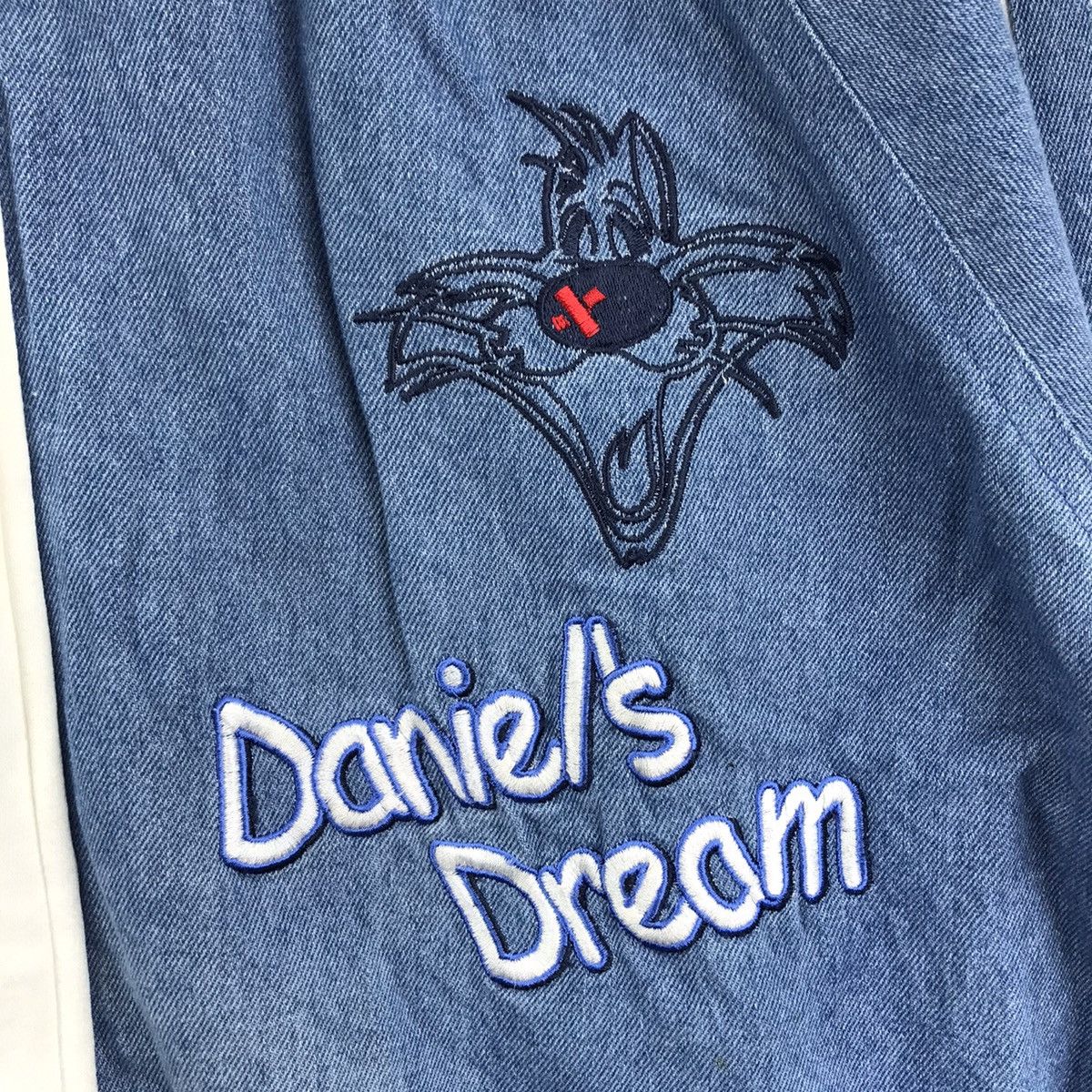 Vintage DANIEL’S DREAM New York City Club Denim Jeans Bomber Jacket Size US XL / EU 56 / 4 - 4 Thumbnail