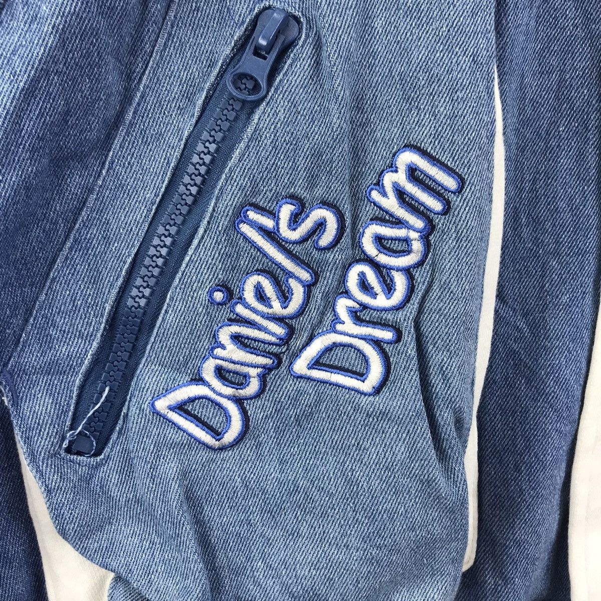 Vintage DANIEL’S DREAM New York City Club Denim Jeans Bomber Jacket Size US XL / EU 56 / 4 - 3 Thumbnail