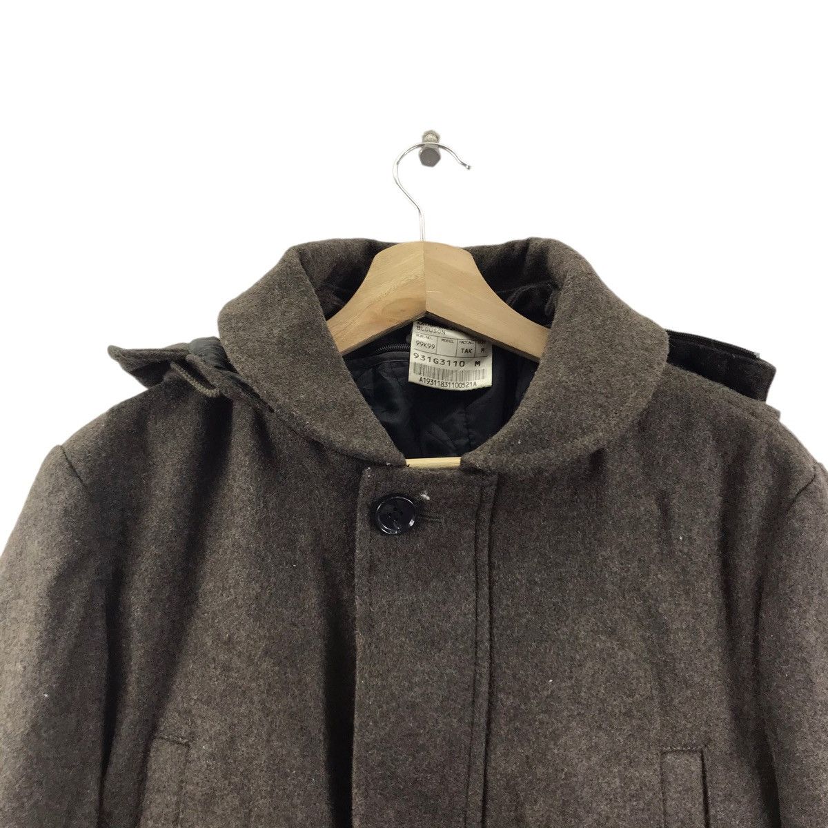 Katharine Hamnett London KATHARINE HAMNETT LONDON English Designer Wool Hooded Coat Size US S / EU 44-46 / 1 - 2 Thumbnail