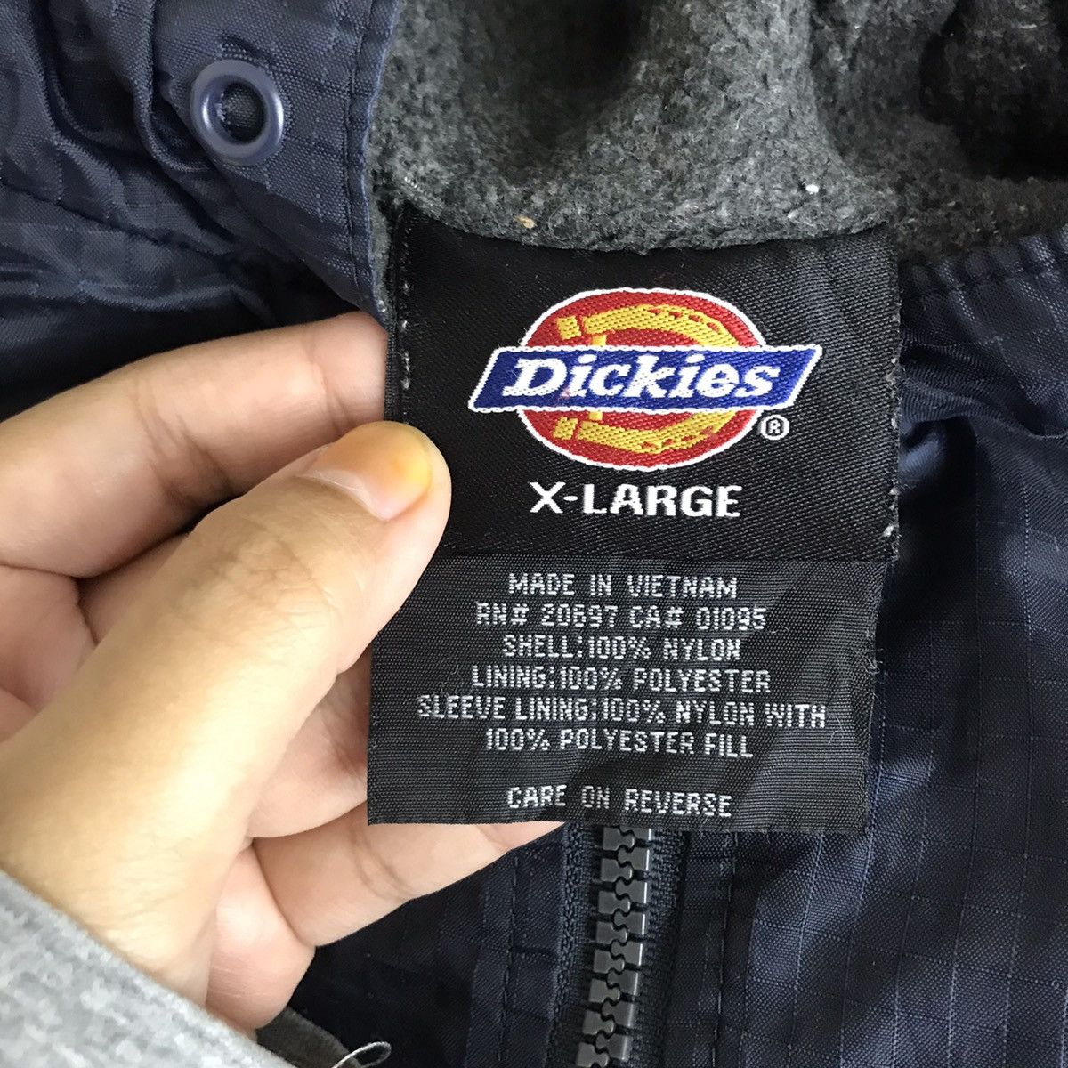 Dickies DICKIES USA Windbreaker Zipper Hooded Blue Bomber Jacket Size US XL / EU 56 / 4 - 4 Thumbnail