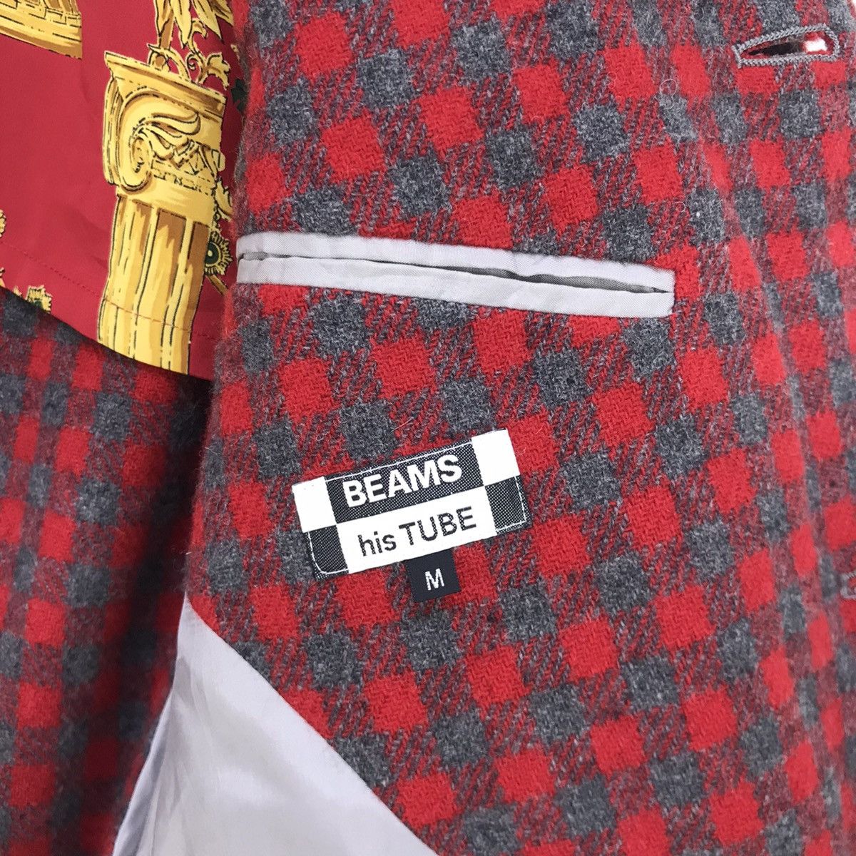 Beams Plus Made In Japan Beams Checkered Plaid Tartan Wool Coat Blazer Size US S / EU 44-46 / 1 - 16 Thumbnail