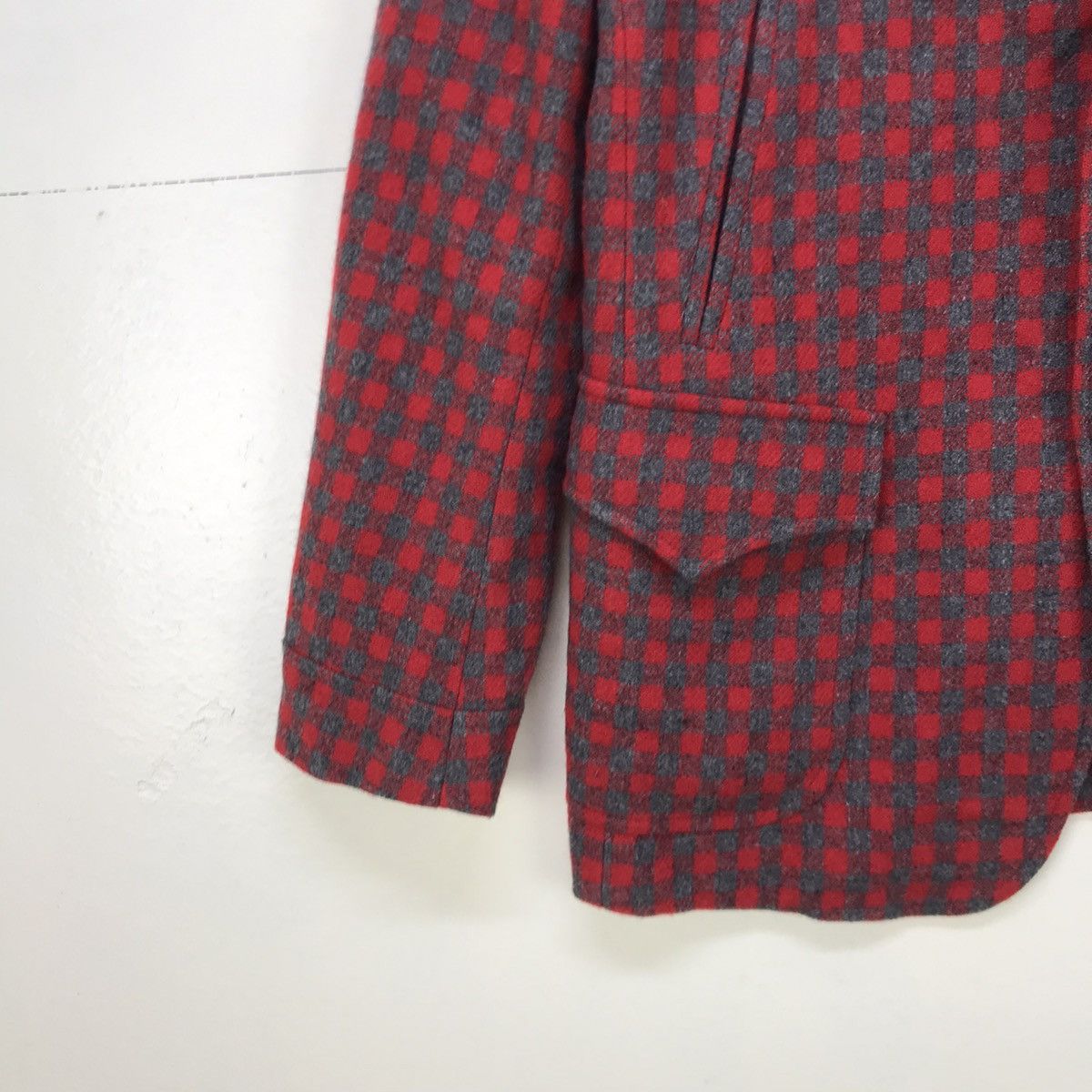 Beams Plus Made In Japan Beams Checkered Plaid Tartan Wool Coat Blazer Size US S / EU 44-46 / 1 - 5 Thumbnail