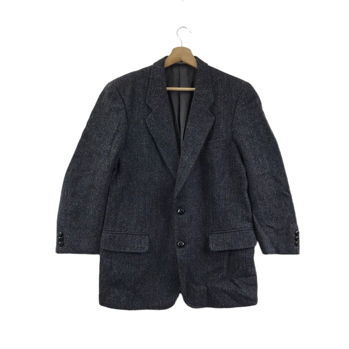 Harris Tweed HARRIS TWEED x A Hunt Valcon Wool Plain Blazer Coat Jacket Size US M / EU 48-50 / 2 - 1 Thumbnail