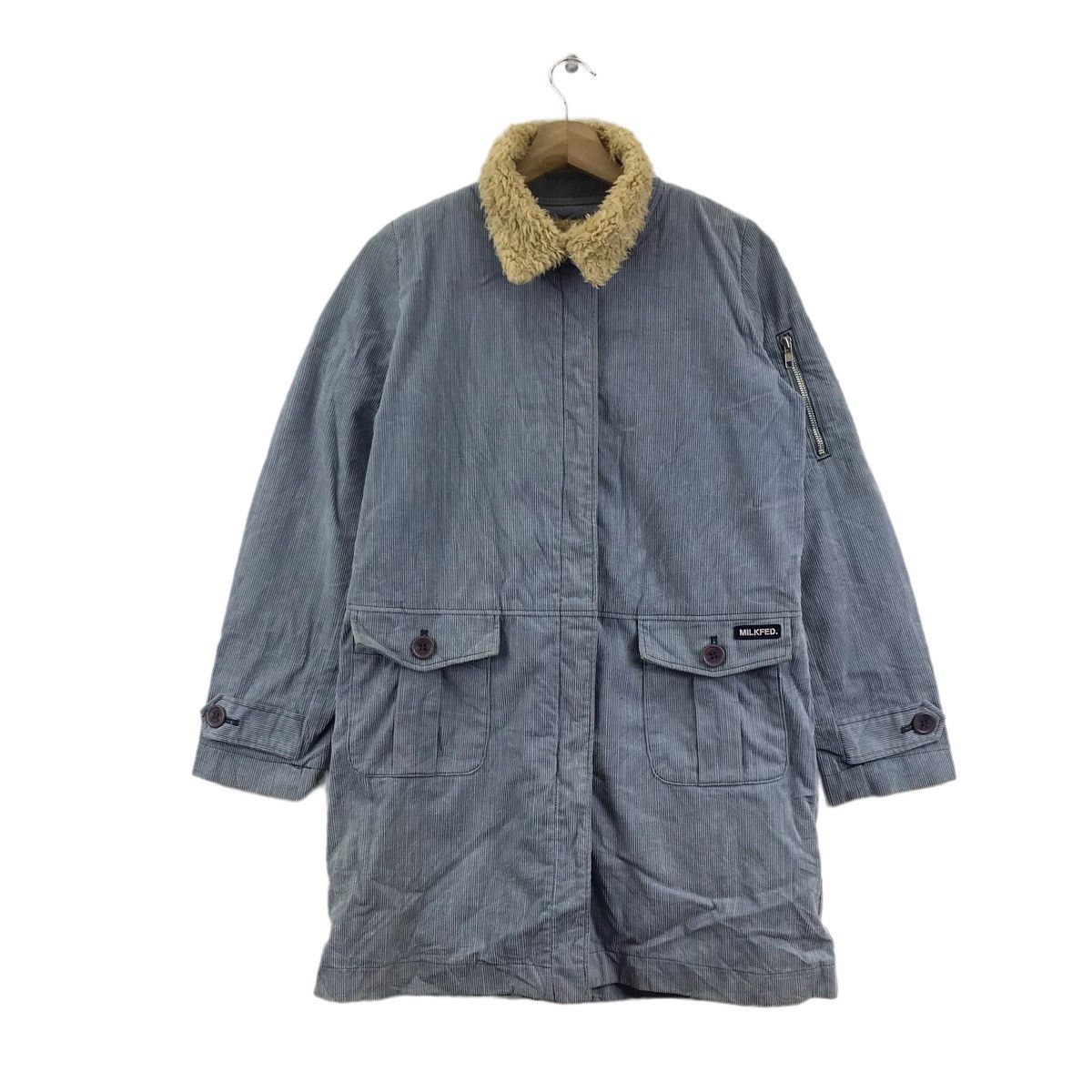 Japanese Brand MILKFED Japanese Brand Blue Hooded Jacket Size US XS / EU 42 / 0 - 1 Thumbnail