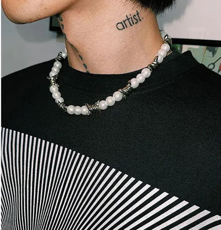 A$AP Rocky × Jewelry × Vintage Freshwater Pearl Barbed Wire Necklace Size ONE SIZE - 3 Thumbnail
