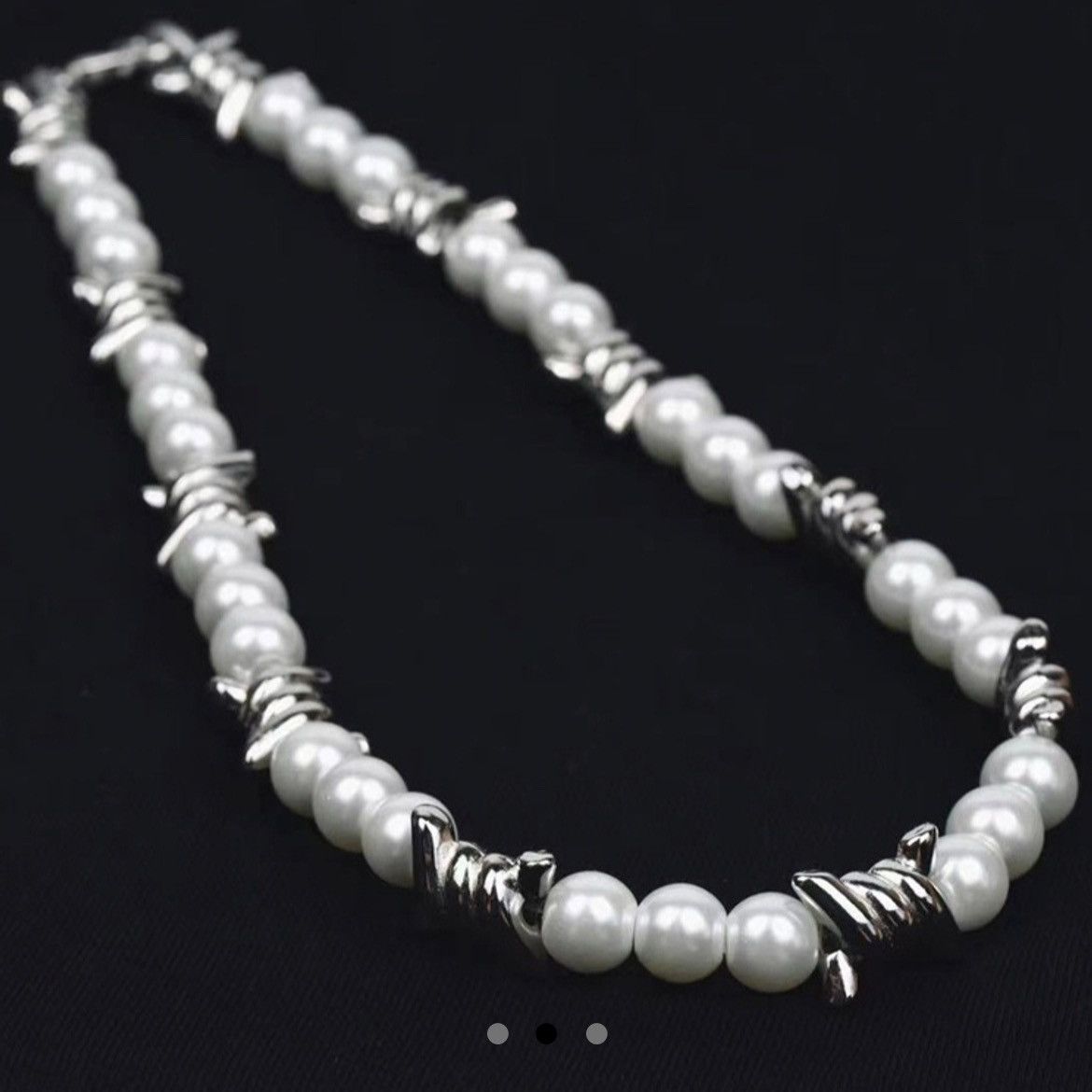 A$AP Rocky × Jewelry × Vintage Freshwater Pearl Barbed Wire Necklace Size ONE SIZE - 2 Thumbnail