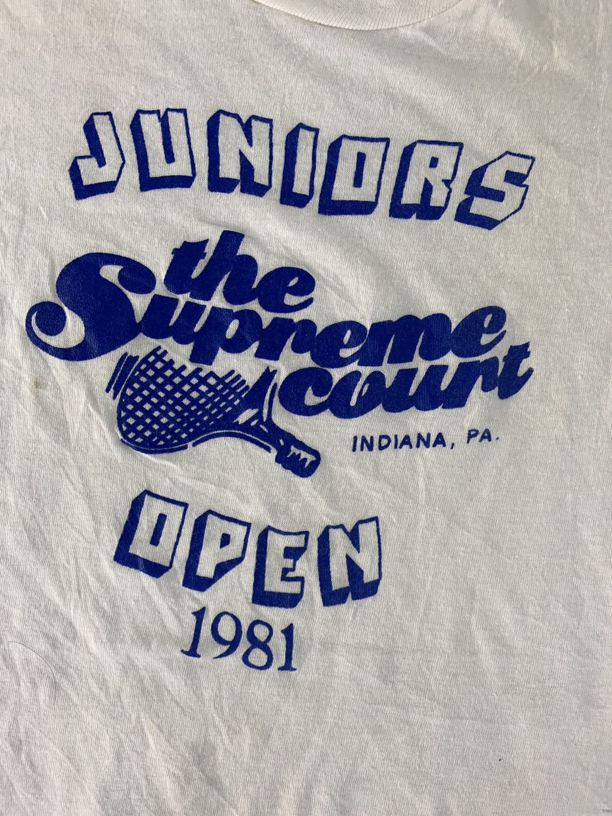 Vintage 90s Fruit Of The Loom Junior Supreme Court 81’s Open Tee Size US XS / EU 42 / 0 - 4 Thumbnail