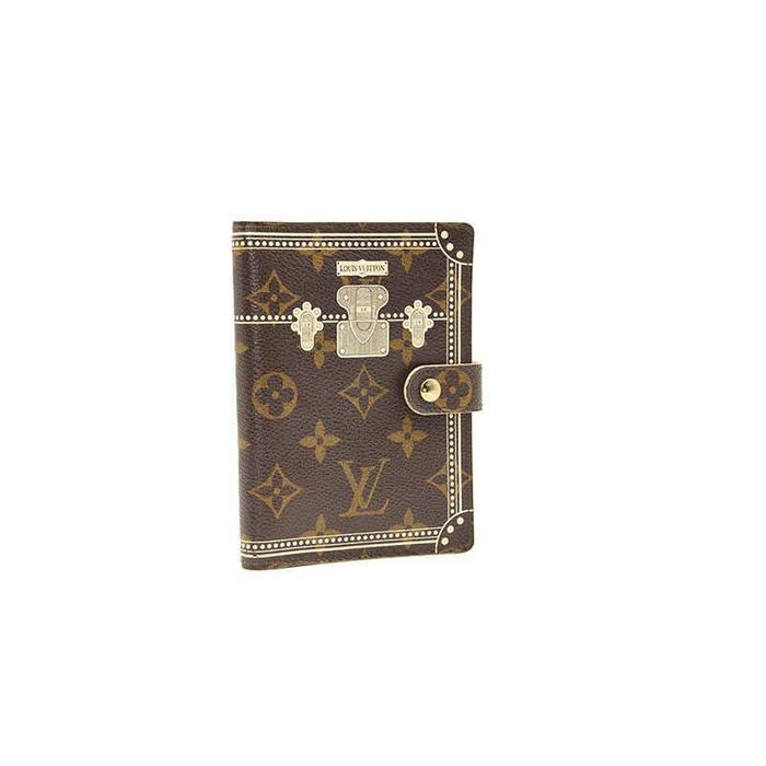 LOUIS VUITTON Monogram Trunk Small Ring Agenda Cover White SP2068