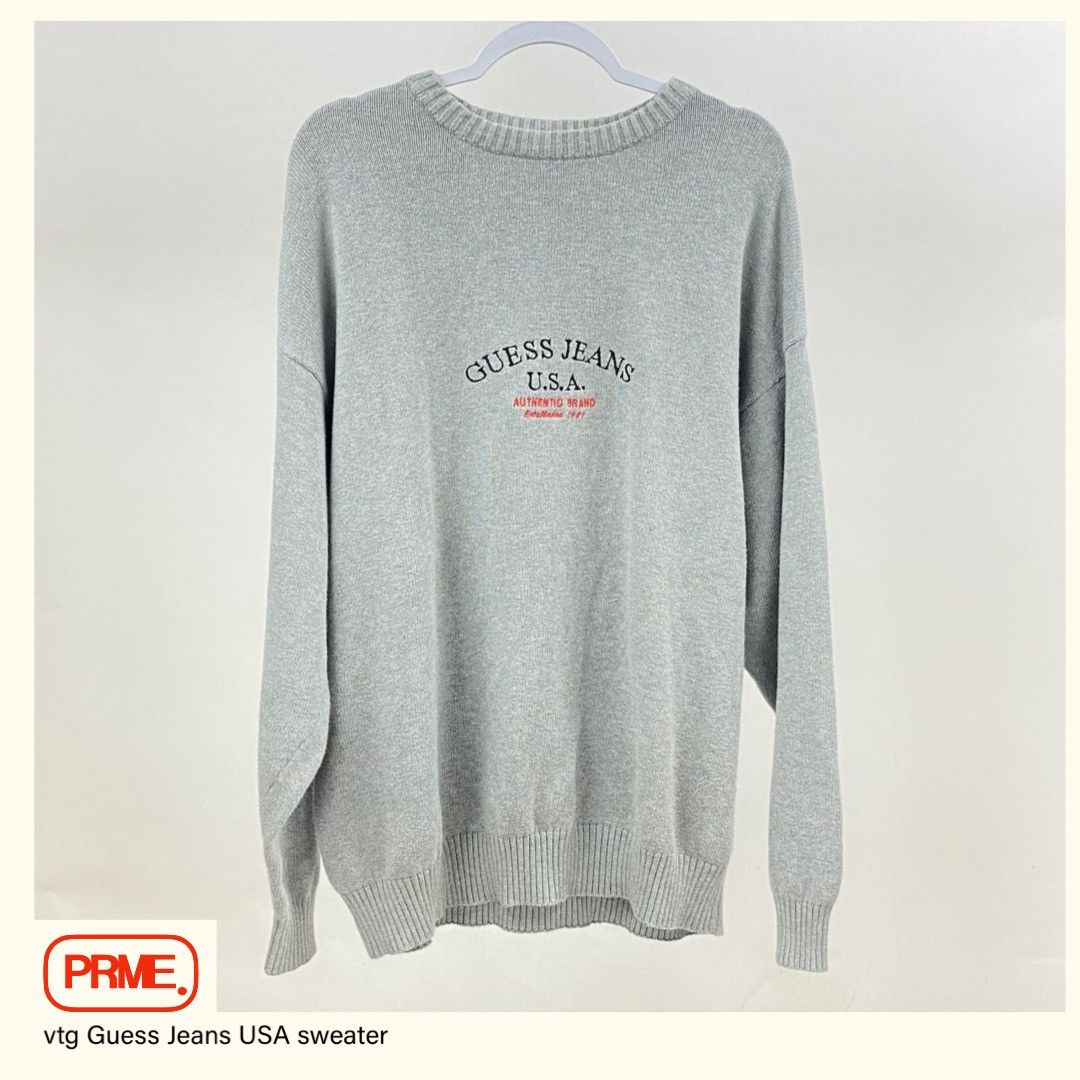 Guess vintage 90s GUESS JEANS USA knit spellout sweater Size US XXL / EU 58 / 5 - 4 Thumbnail