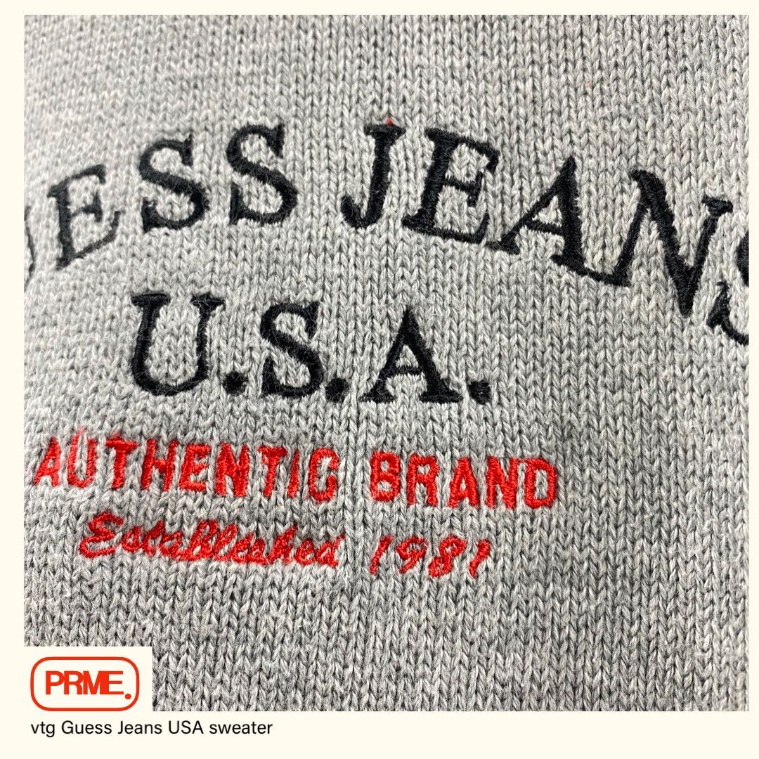 Guess vintage 90s GUESS JEANS USA knit spellout sweater Size US XXL / EU 58 / 5 - 5 Thumbnail
