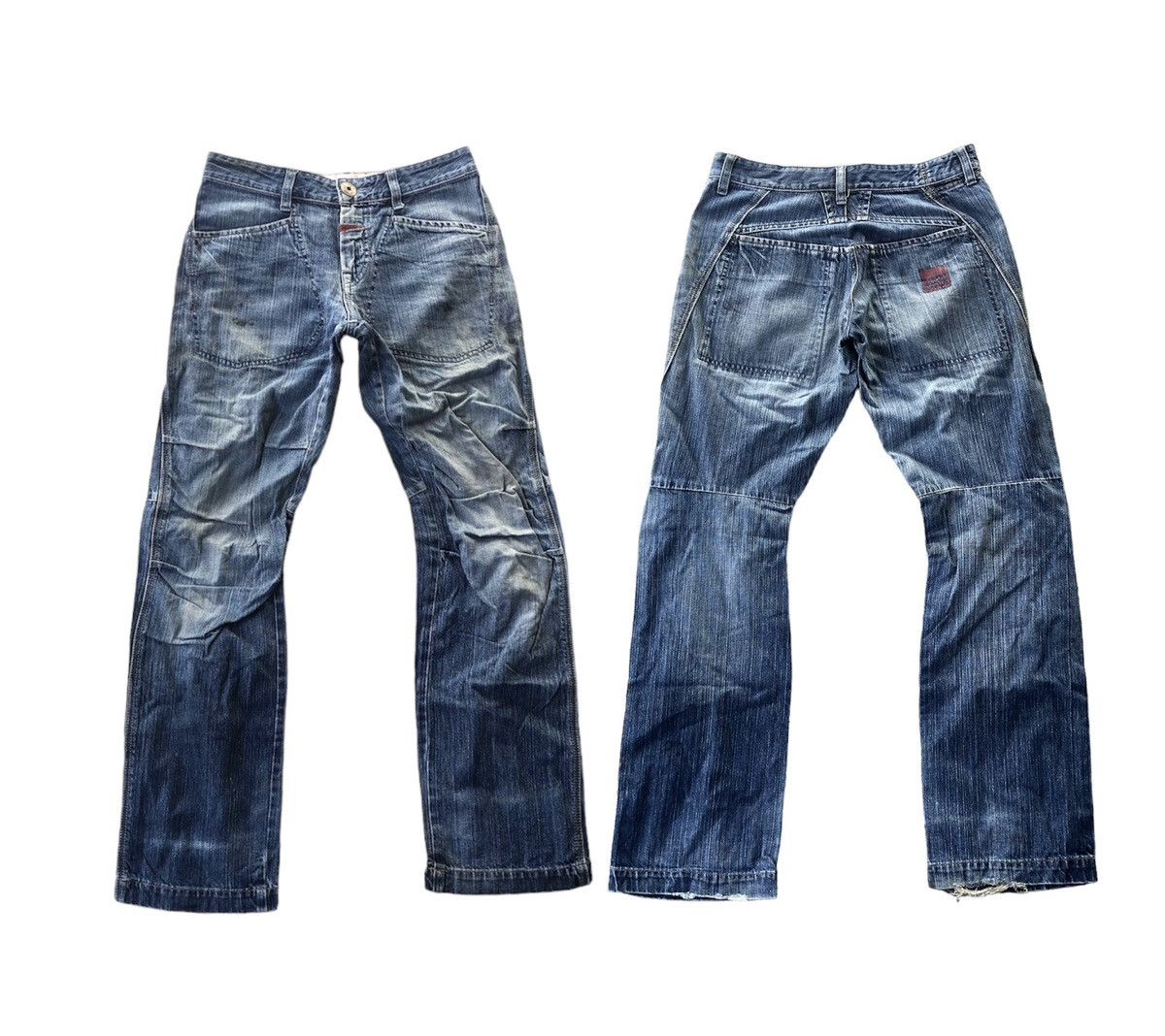 Marithe + Francois Girbaud Marithe Francois Girbaud straight leg box pleat pocket denim Size US 30 / EU 46 - 15 Thumbnail