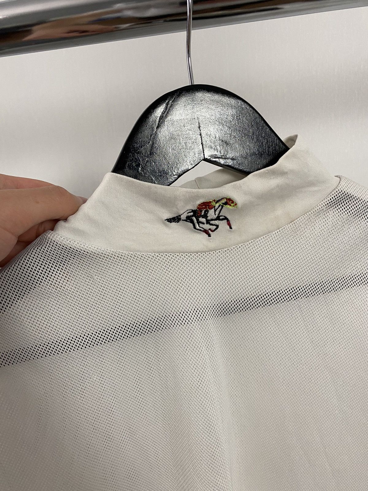 Japanese Brand × Vintage Vintage White Mesh High Neck T-shirt Size US M / EU 48-50 / 2 - 4 Thumbnail