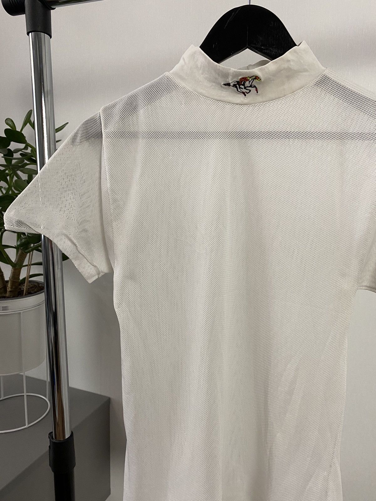Japanese Brand × Vintage Vintage White Mesh High Neck T-shirt Size US M / EU 48-50 / 2 - 2 Thumbnail