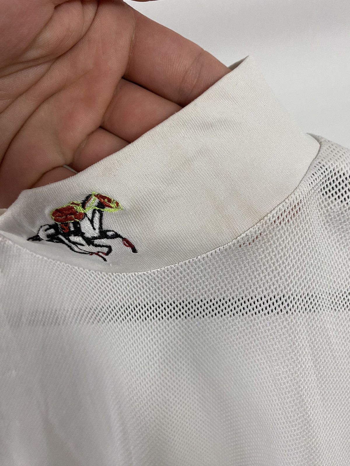 Japanese Brand × Vintage Vintage White Mesh High Neck T-shirt Size US M / EU 48-50 / 2 - 5 Thumbnail
