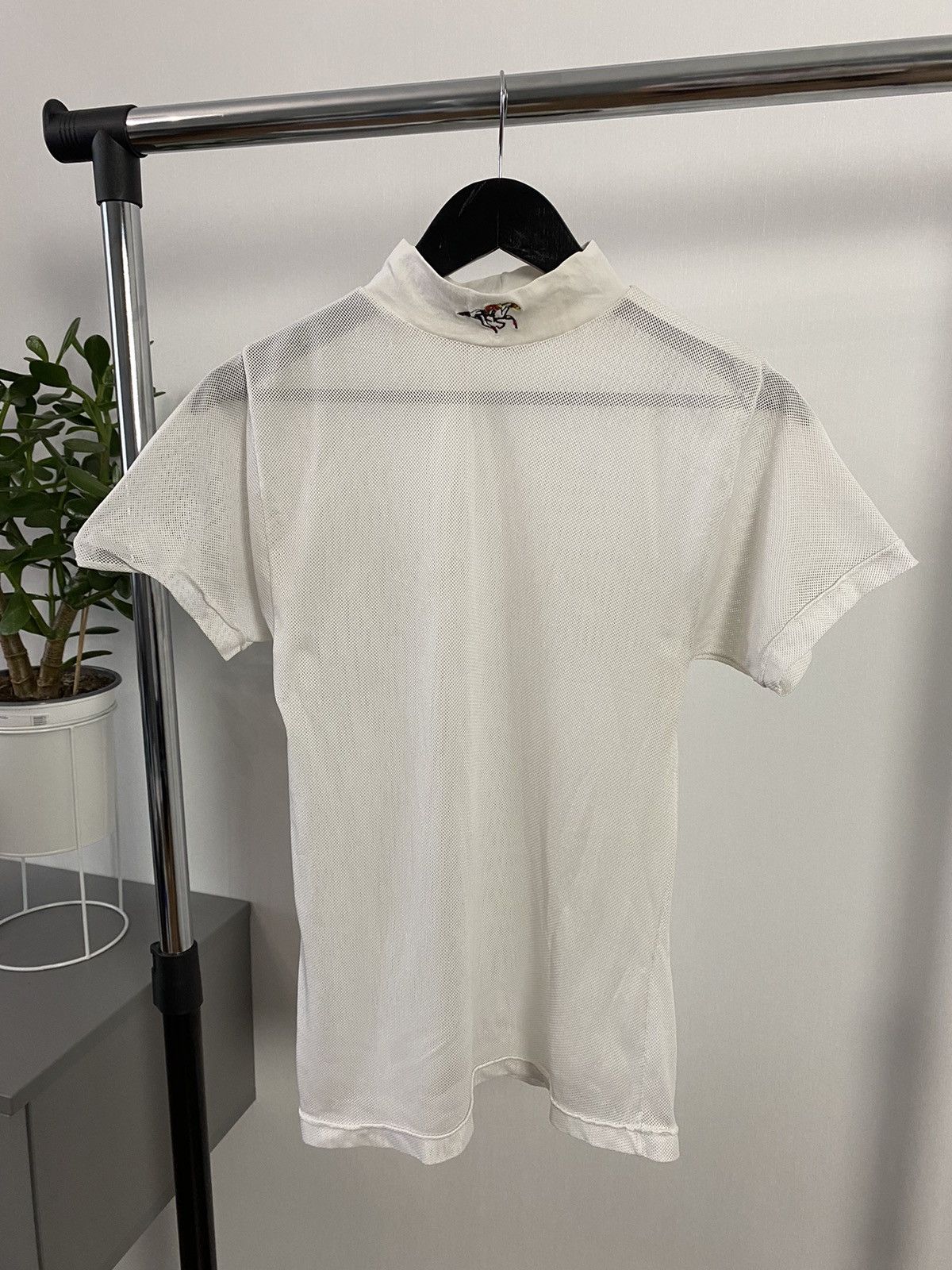 Japanese Brand × Vintage Vintage White Mesh High Neck T-shirt Size US M / EU 48-50 / 2 - 1 Thumbnail