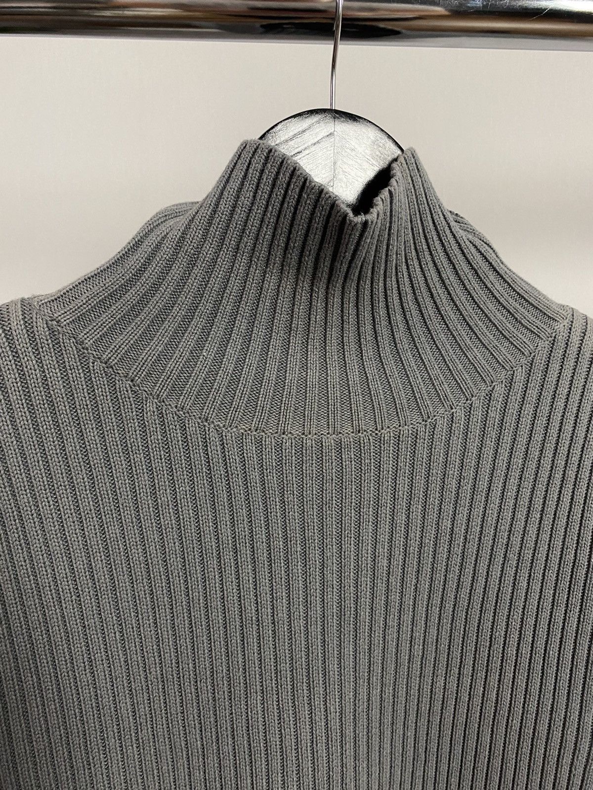 G-Star × Vintage G-Star Raw Vintage Grey Ribbed High Neck Cotton Sweater Size US M / EU 48-50 / 2 - 2 Thumbnail