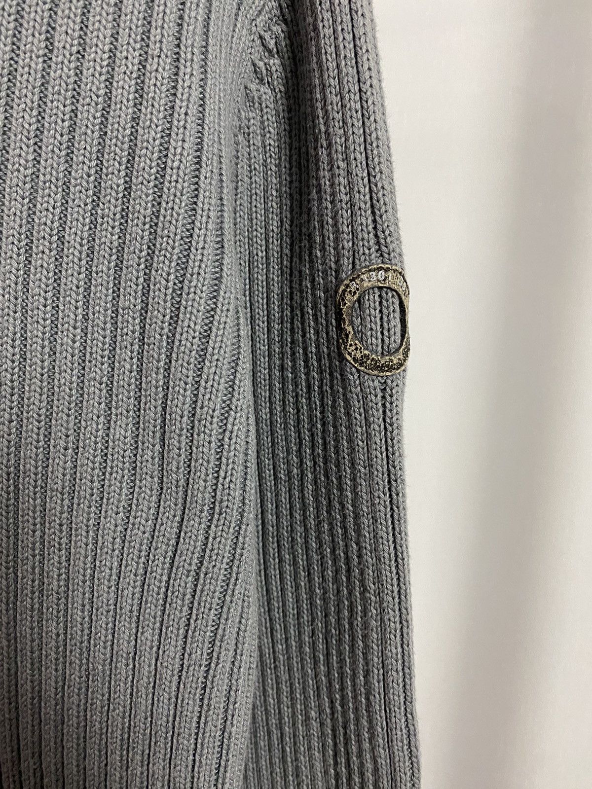 G-Star × Vintage G-Star Raw Vintage Grey Ribbed High Neck Cotton Sweater Size US M / EU 48-50 / 2 - 3 Thumbnail