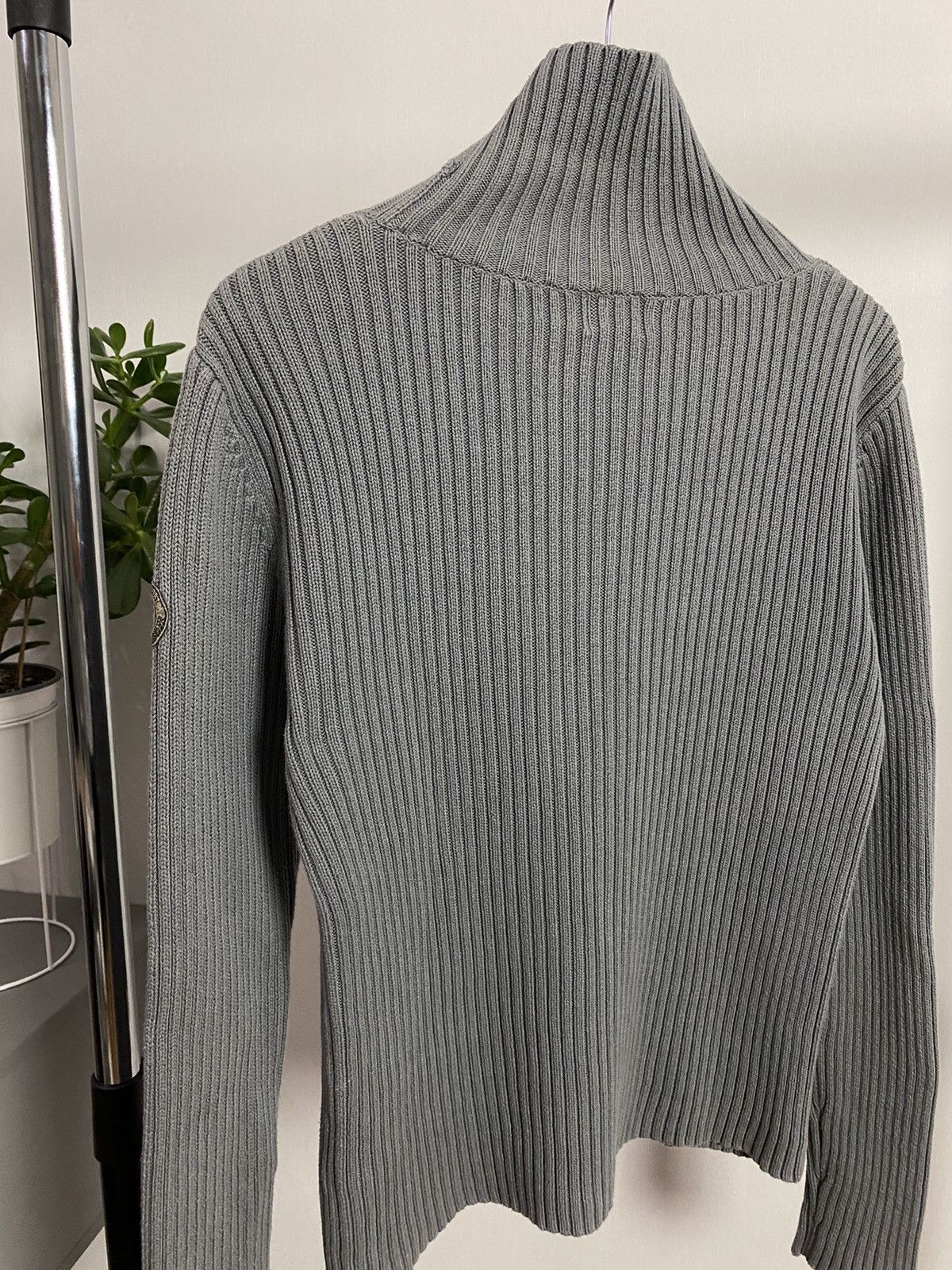 G-Star × Vintage G-Star Raw Vintage Grey Ribbed High Neck Cotton Sweater Size US M / EU 48-50 / 2 - 8 Thumbnail