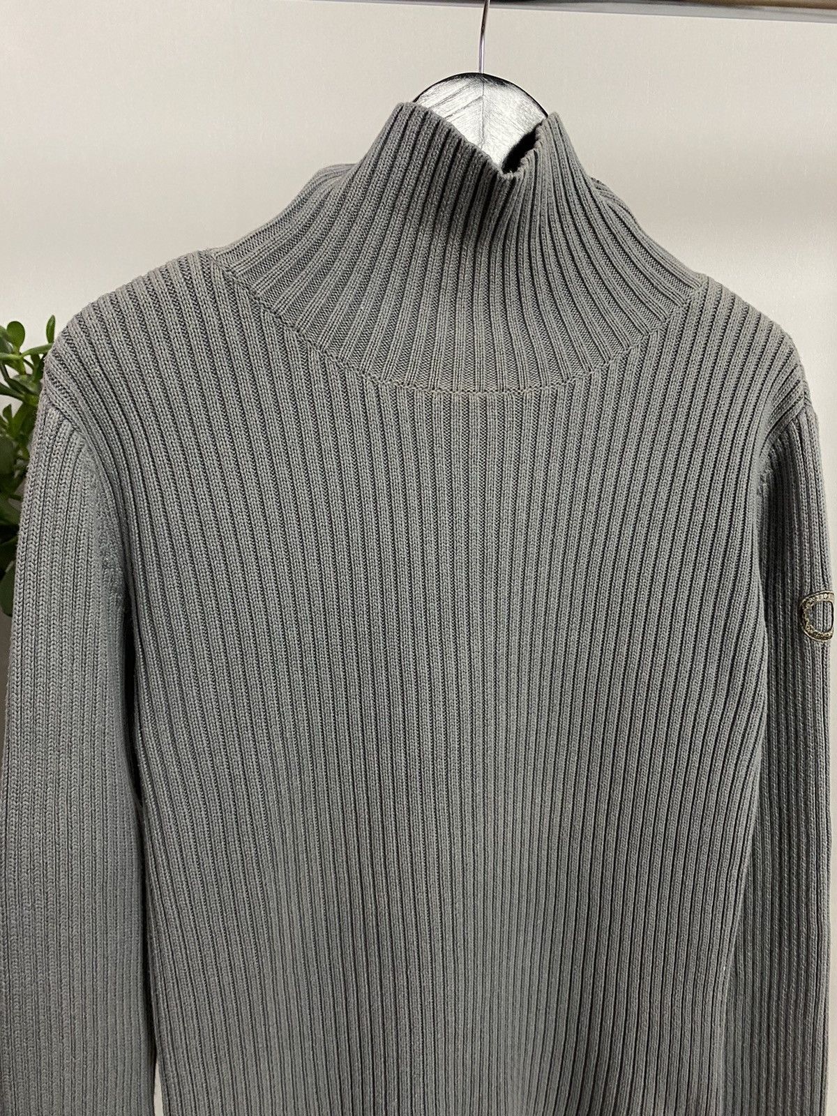G-Star × Vintage G-Star Raw Vintage Grey Ribbed High Neck Cotton Sweater Size US M / EU 48-50 / 2 - 5 Thumbnail