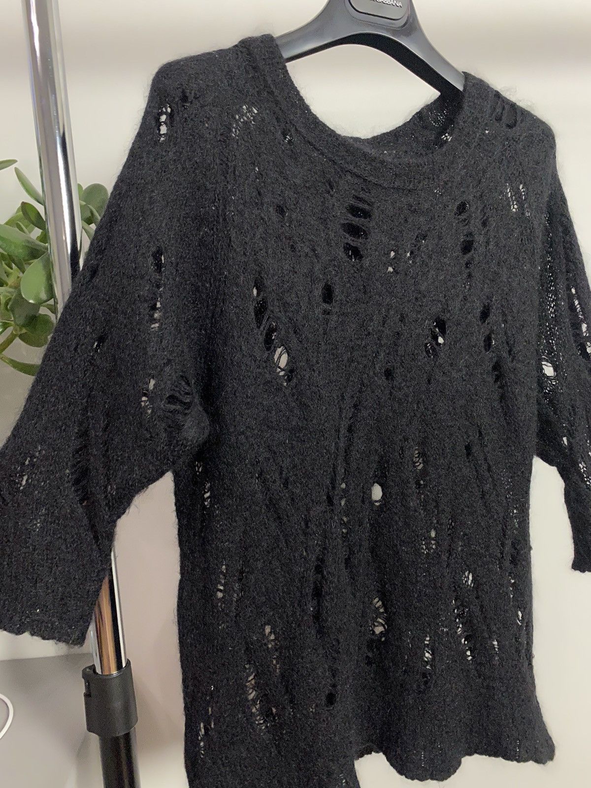 Japanese Brand × Vintage Vintage Distressed Black Avant Garde Style Sweater Size US S / EU 44-46 / 1 - 5 Thumbnail