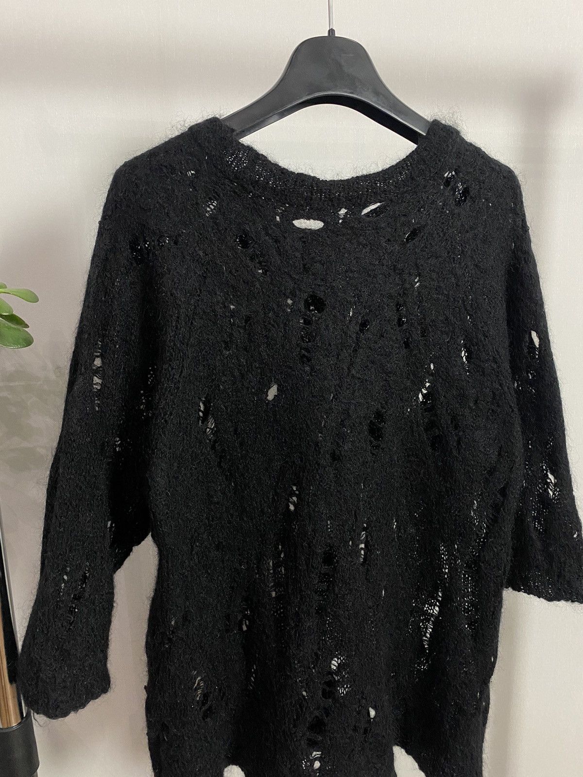 Japanese Brand × Vintage Vintage Distressed Black Avant Garde Style Sweater Size US S / EU 44-46 / 1 - 8 Thumbnail