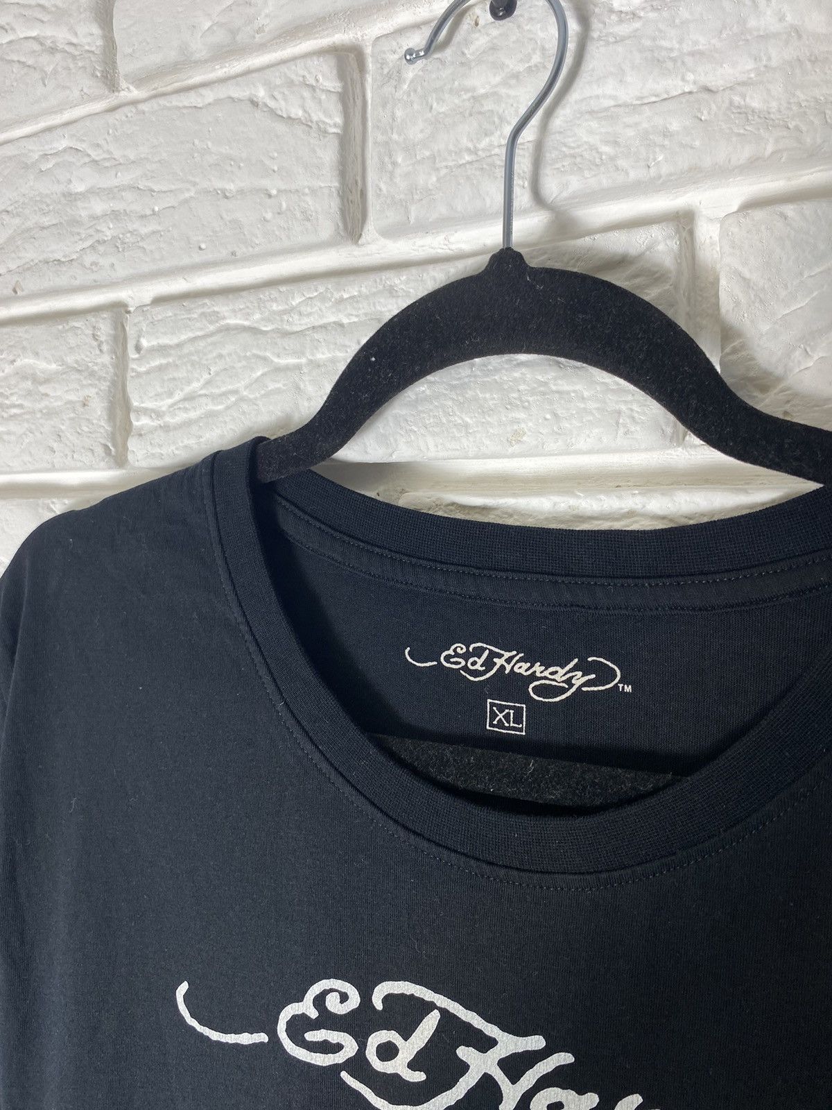 Christian Audigier × Ed Hardy × Vintage Vintage Ed Hardy T Shirt Size US XL / EU 56 / 4 - 4 Thumbnail