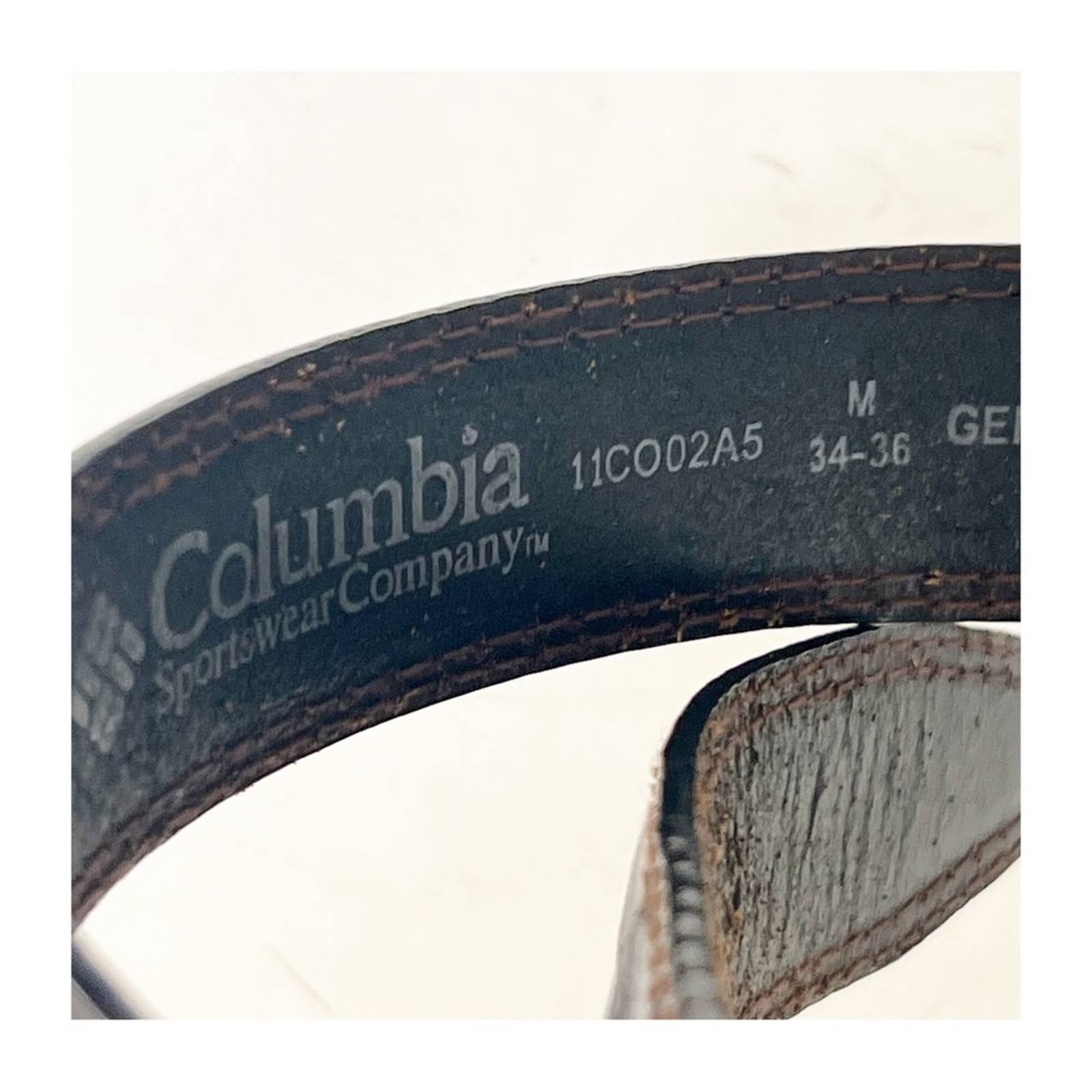 Columbia Columbia Men’s Genuine Leather Belt Brown Size Medium 34-36 Size 34 - 9 Thumbnail