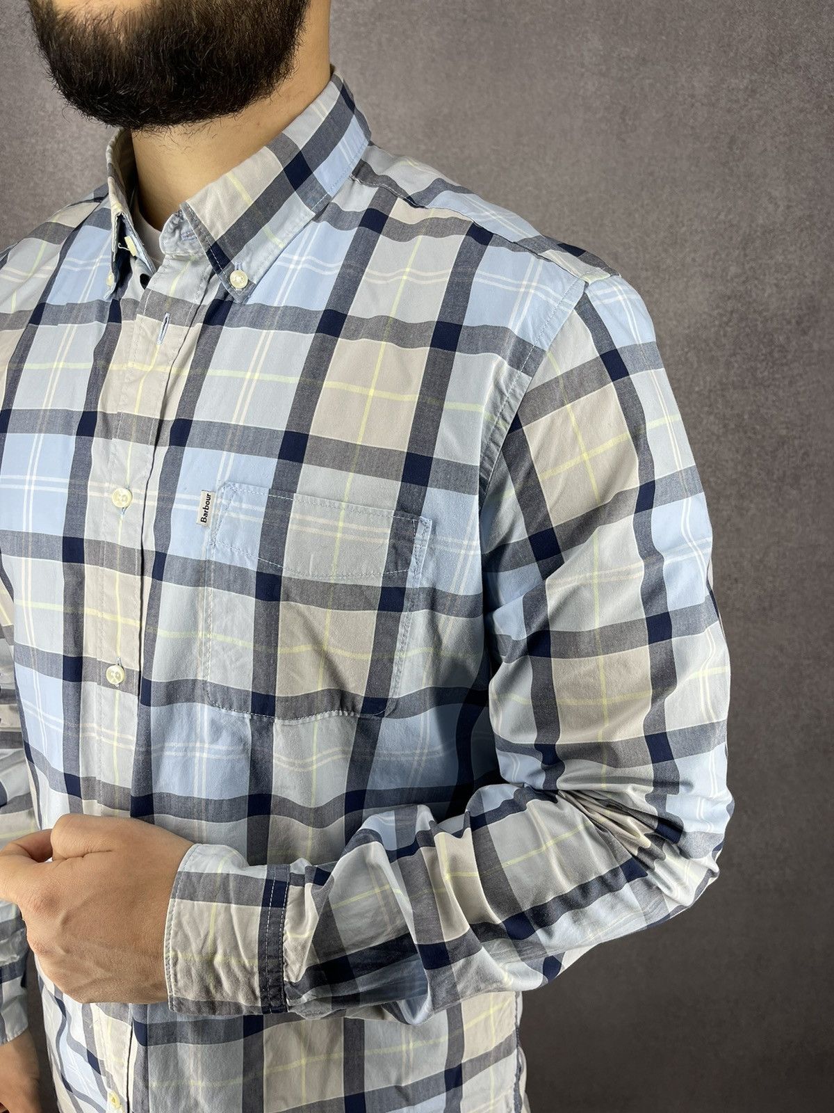 Barbour Mens Barbour Burnside Shirt Into a Cage size L Size US L / EU 52-54 / 3 - 3 Thumbnail