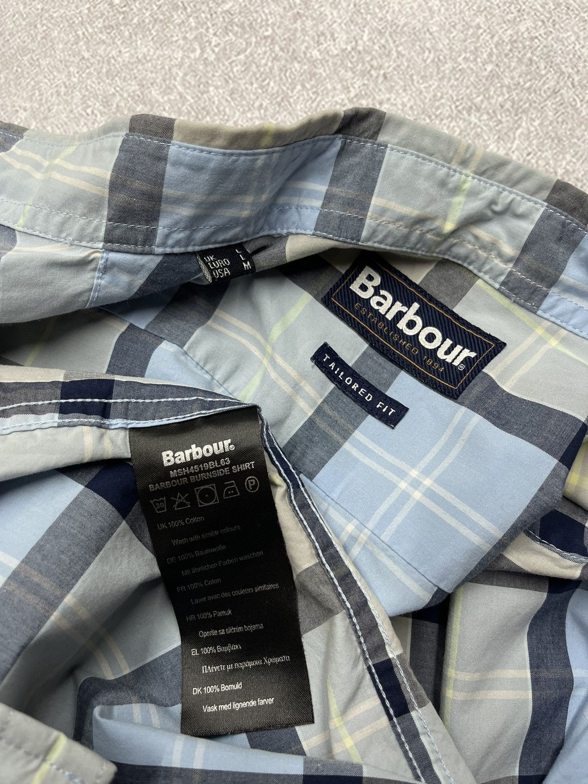 Barbour Mens Barbour Burnside Shirt Into a Cage size L Size US L / EU 52-54 / 3 - 6 Thumbnail