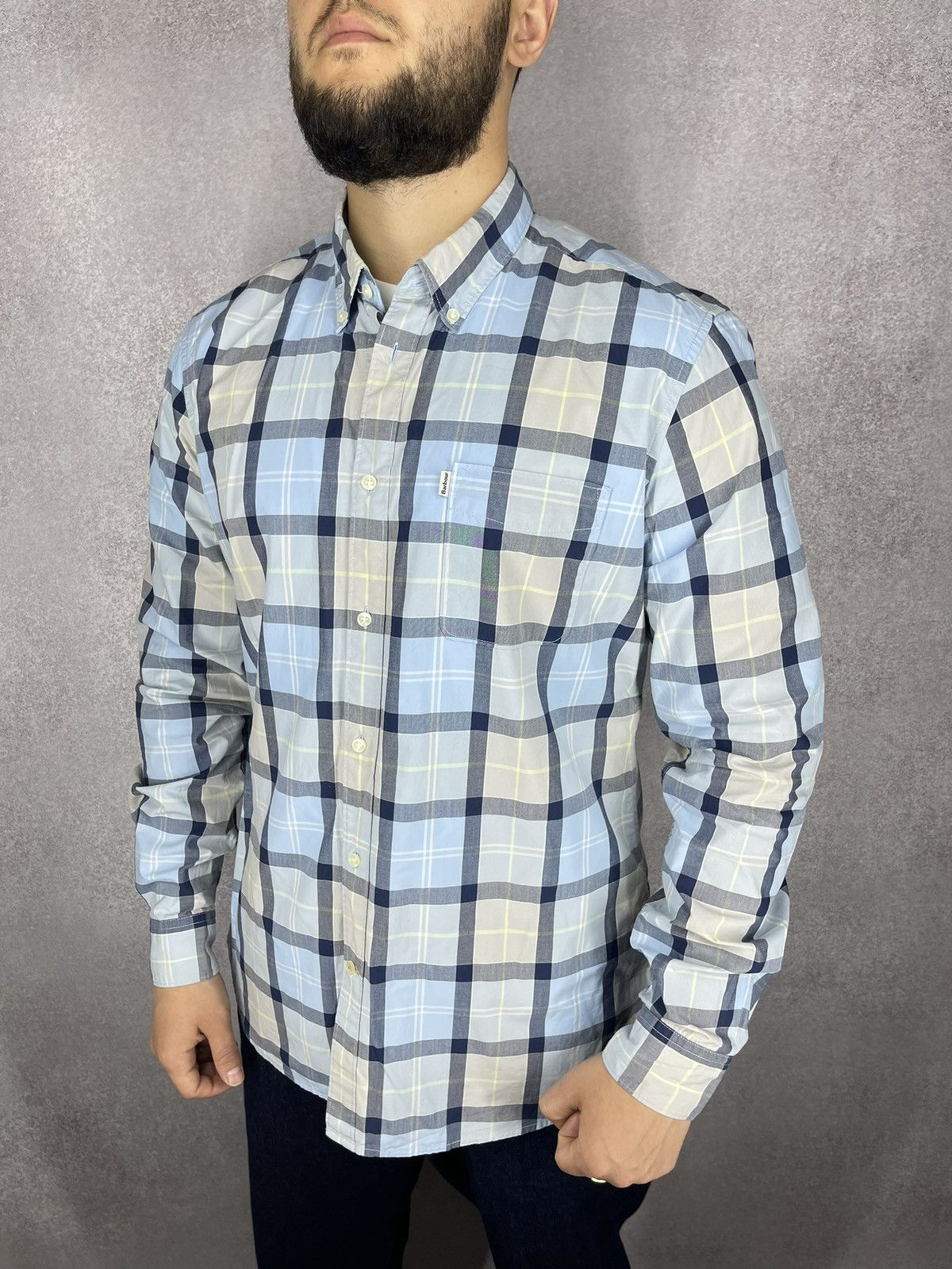 Barbour Mens Barbour Burnside Shirt Into a Cage size L Size US L / EU 52-54 / 3 - 1 Thumbnail