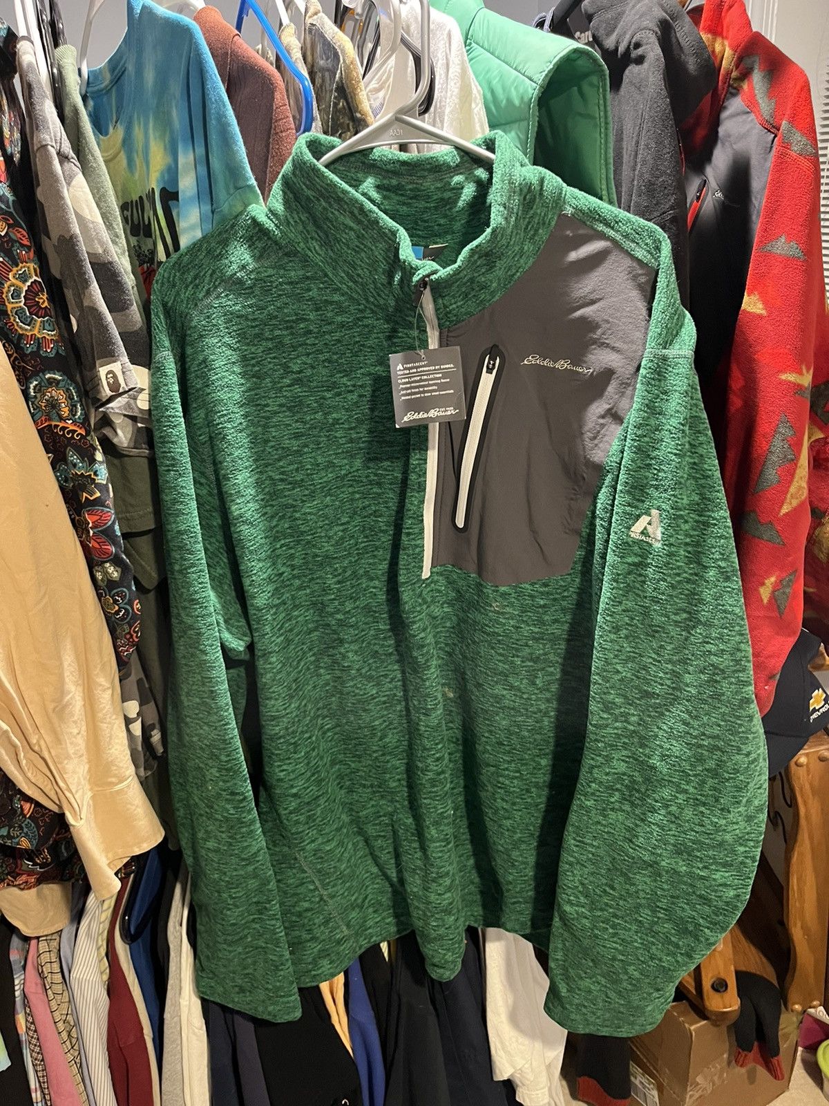 Eddie Bauer Green Eddie Bauer 1/4 Zip Sherpa Size US XXL / EU 58 / 5 - 1 Thumbnail