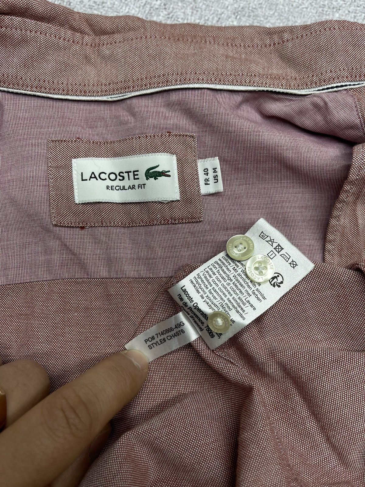 Lacoste Lacoste Shirt Mens size M Size US M / EU 48-50 / 2 - 7 Thumbnail